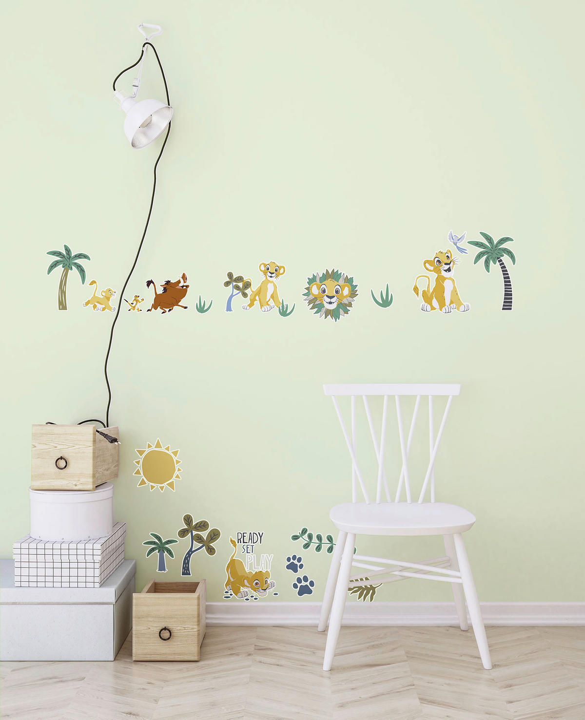 Komar Wandtattoo Lion King Palmtrees König der Löwen Lion King Palmtrees B/L: ca. 50x70 cm Lion King Palmtrees - (50,00/70,00cm) - Komar