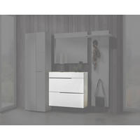 Schuhkommode Mailand weiß weiß Hochglanz B/H/T: ca. 90x83,5x35 cm Mailand - weiß (90,00/83,50/35,00cm)