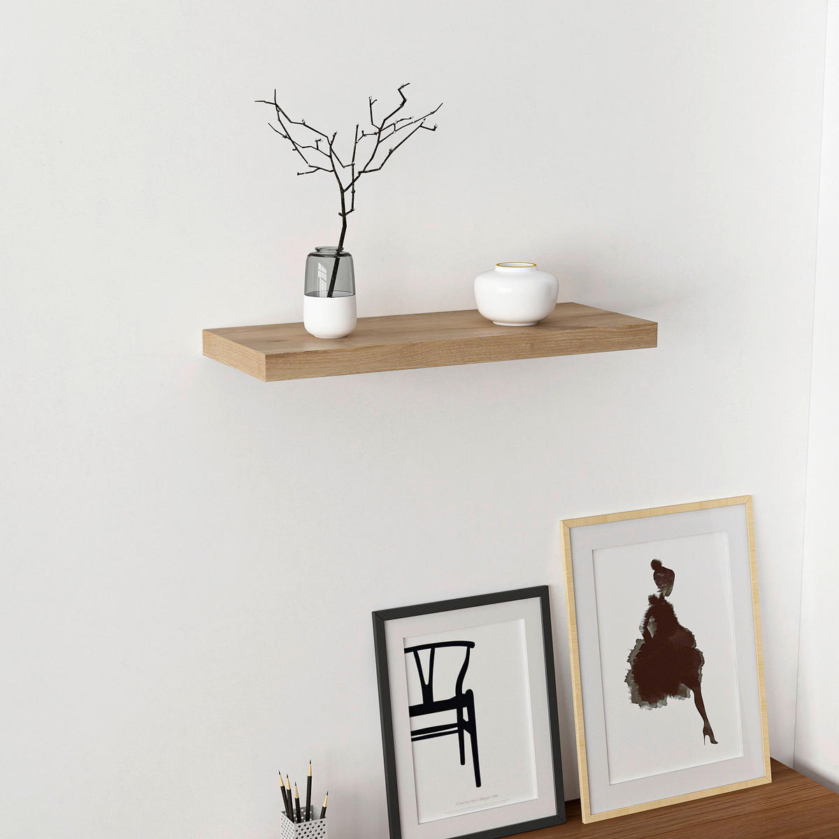 Wandboard Shelvy 60 Eiche Viking Nachbildung B/H/T: ca. 60x4x24 cm Shelvy 60 - (60,00/4,00/24,00cm)