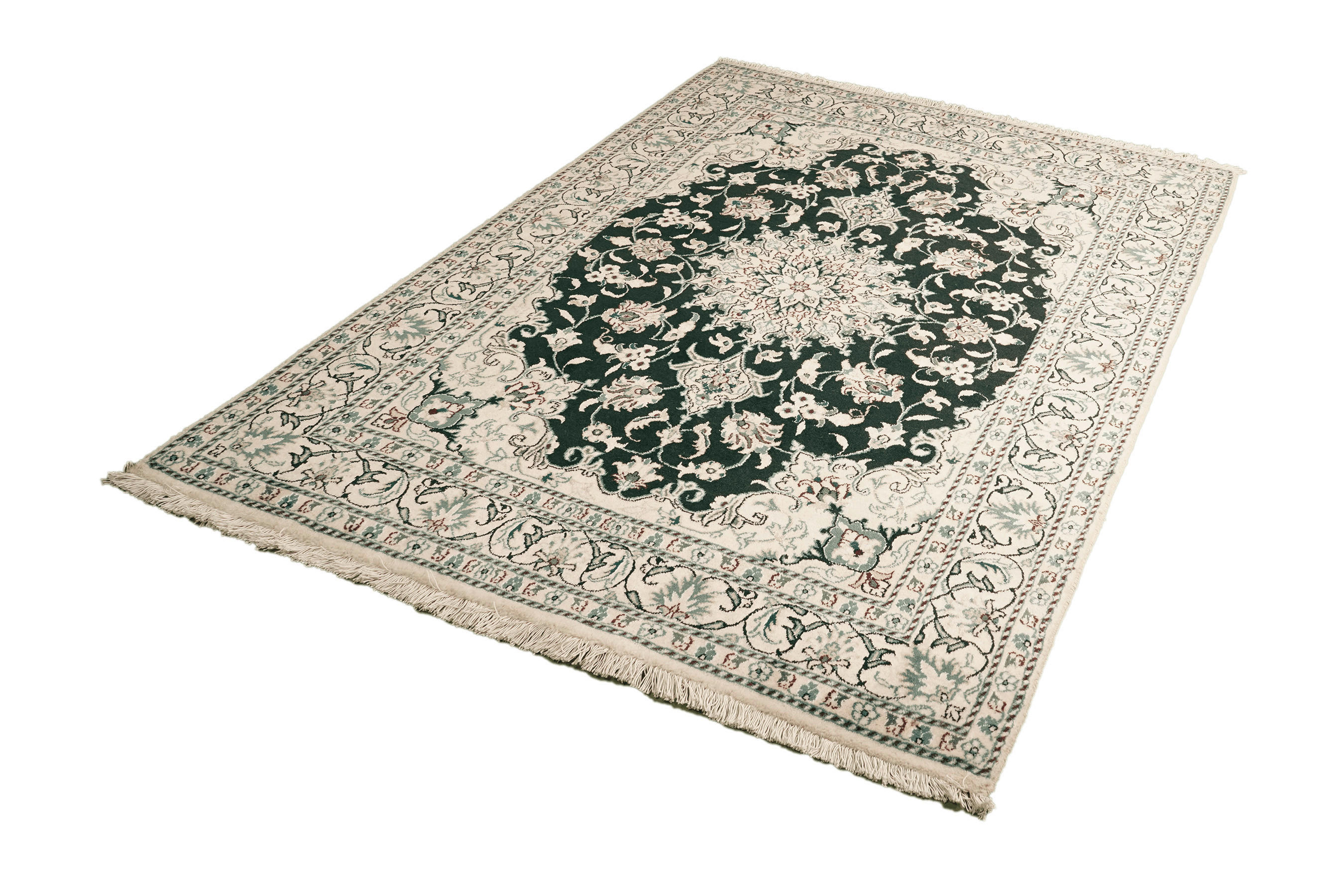 PersaTepp Teppich Nain Chorosan beige B/L: ca. 147x212 cm Nain Chorosan - beige/blau (147,00/212,00cm) - PersaTepp