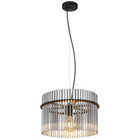 GLOBO Pendelleuchte Gorley 15698H schwarz Metall H/D: ca. 150x40 cm E27 1 Brennstellen Pendelleuchte_Gorley - schwarz (40,00/150,00cm) - GLOBO