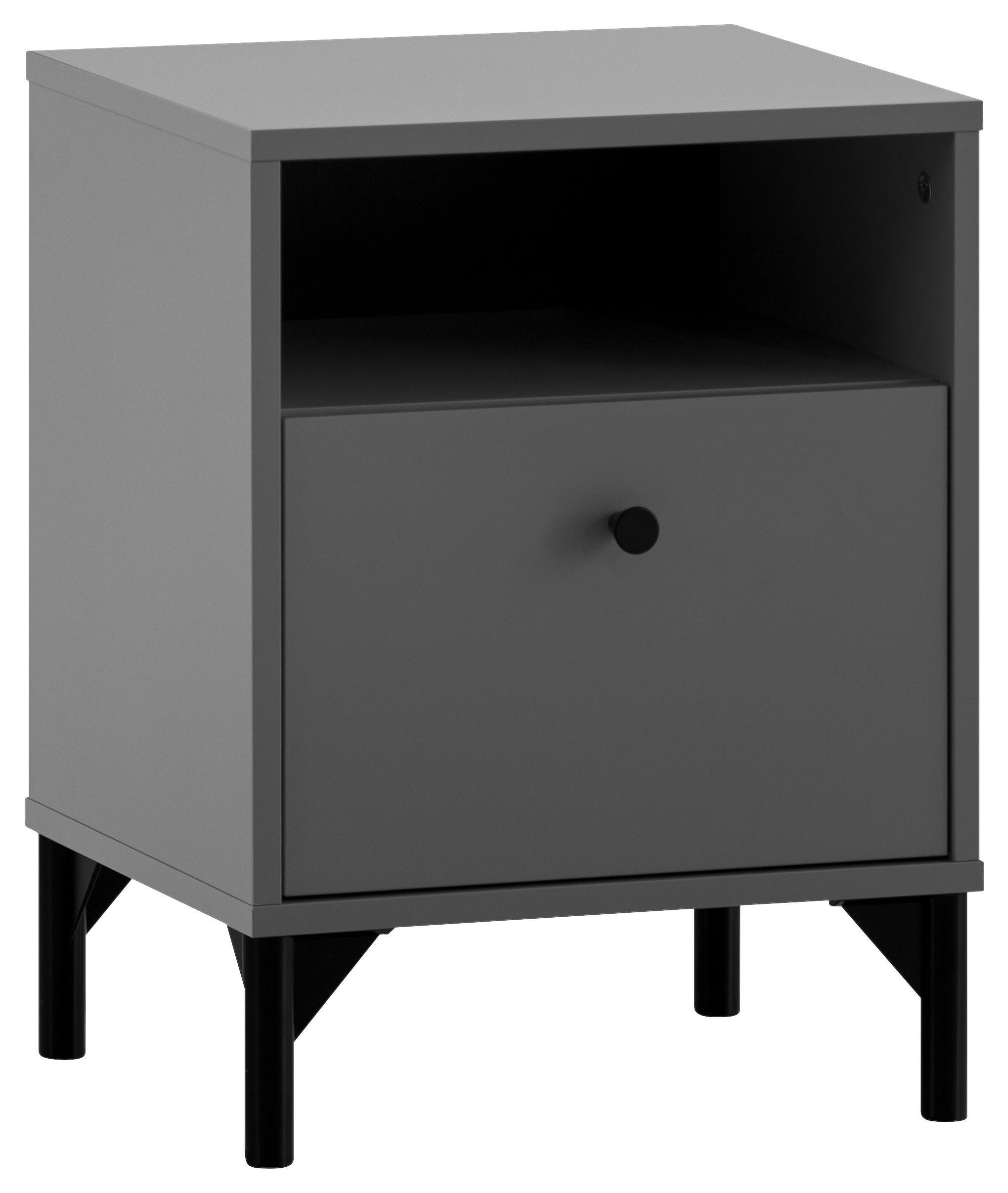 Nachtkonsole Smash anthrazit B/H/T: ca. 40,3x53,2x33,05 cm Smash - anthrazit (40,30/53,20/33,05cm) - Möbelpartner