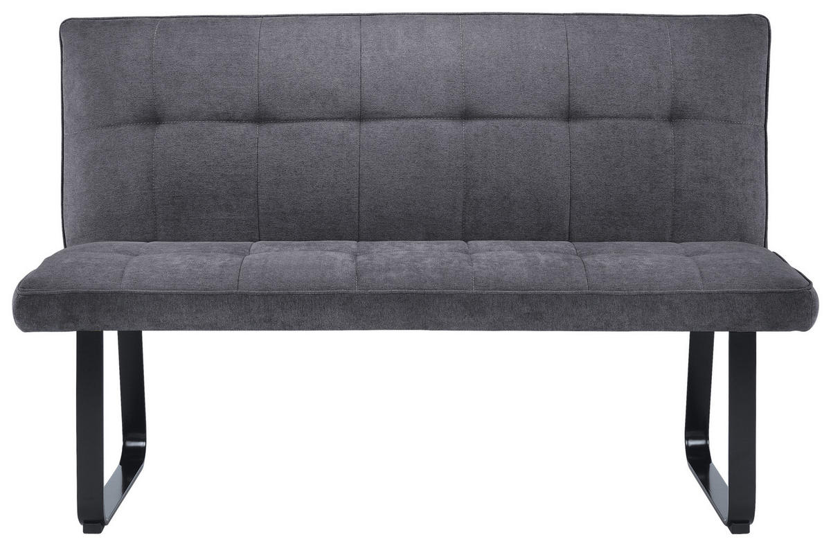 Bank TALEA dunkelgrau schwarz B/H/T: ca. 140x92x59 cm TALEA - schwarz/dunkelgrau (140,00/92,00/59,00cm) - byLIVING