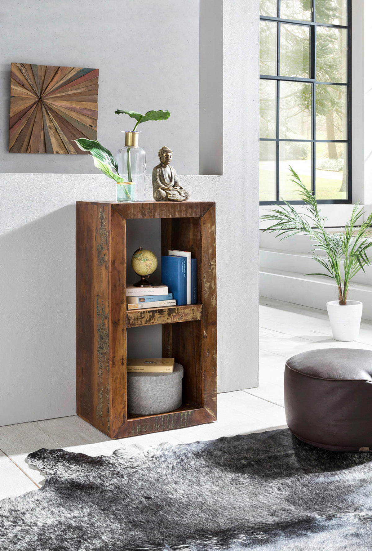 Standregal natur B/H/T: ca. 45x90x35 cm Standregal - natur (45,00/90,00/35,00cm) - Wohnling