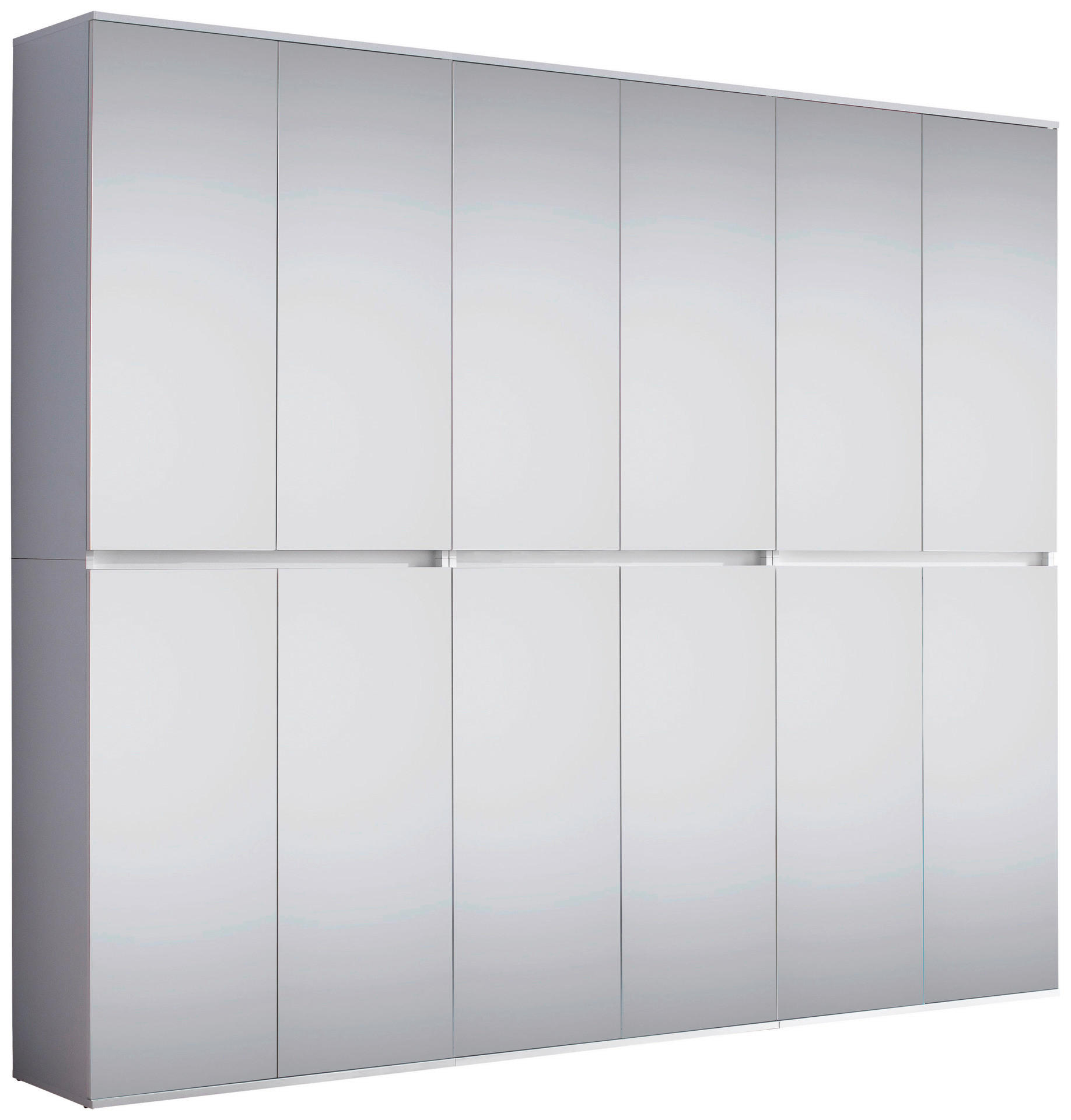 Garderobenschrank Mirror weiß B/H/T: ca. 222x191x34 cm Mirror - weiß (222,00/191,00/34,00cm) - Trendteam