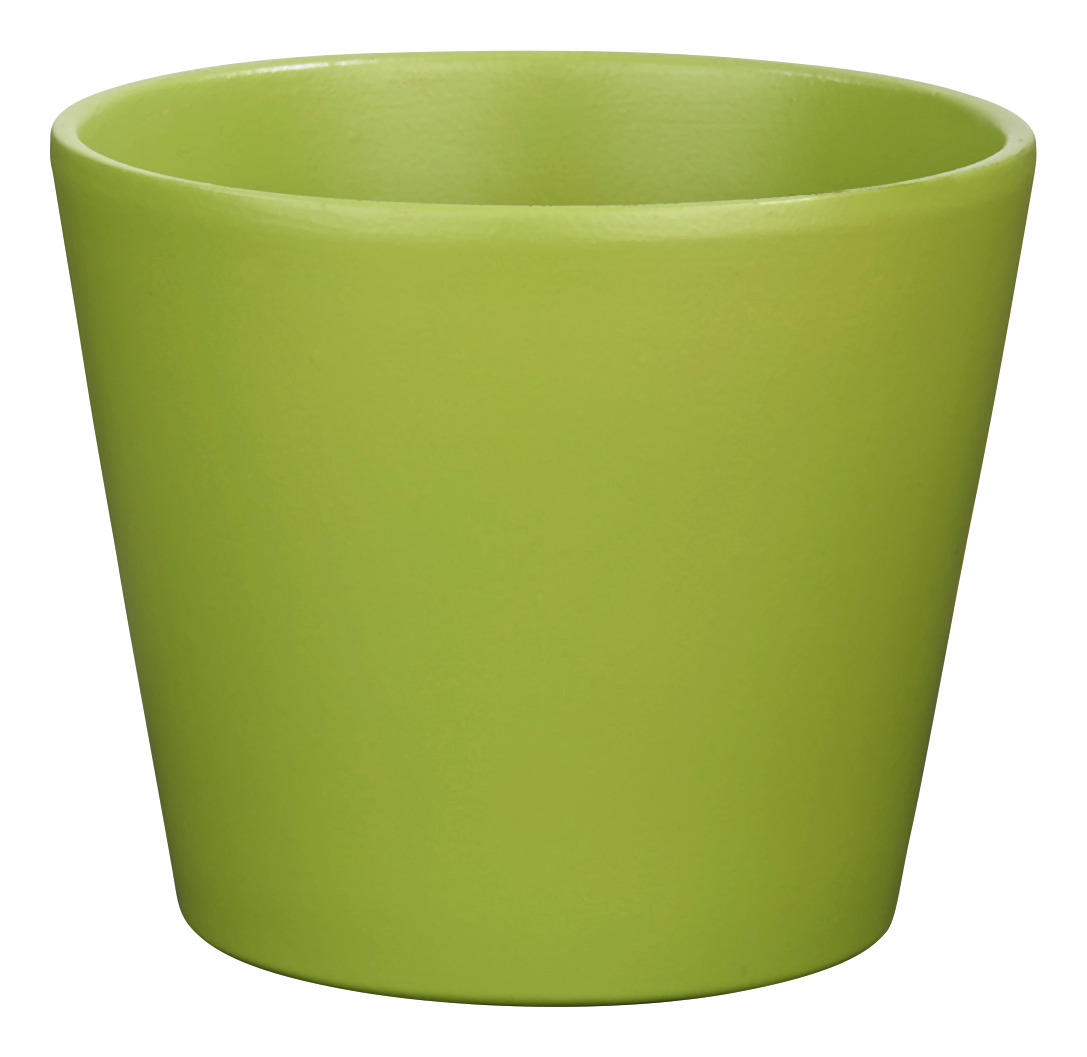 Übertopf Grün Keramik B/h/l: Ca. 13x10x13 Cm Übertopf Grün Matt - grün (13,00/13,00/10,00cm)