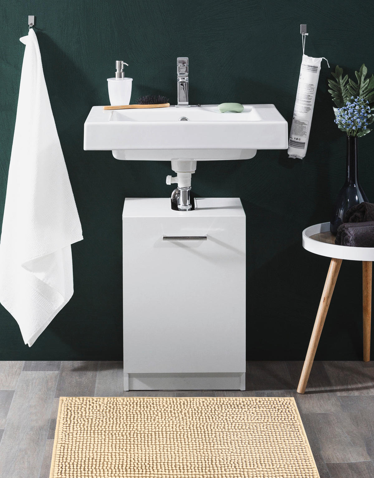 Badematte Badematte_Chenille 44x67cm wollweiß - wollweiß (44,00/67,00cm)