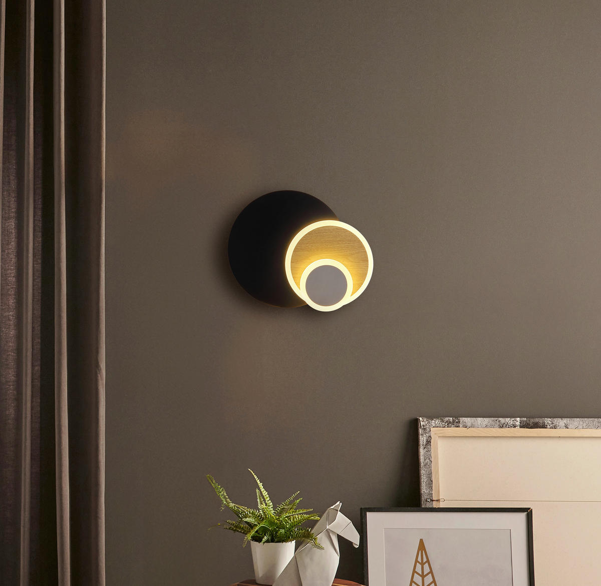 GLOBO Wandleuchte Metall B/H/L: ca. 7,5x25x25 cm Wandleuchte-Odonell - (25,00/7,50/25,00cm) - GLOBO