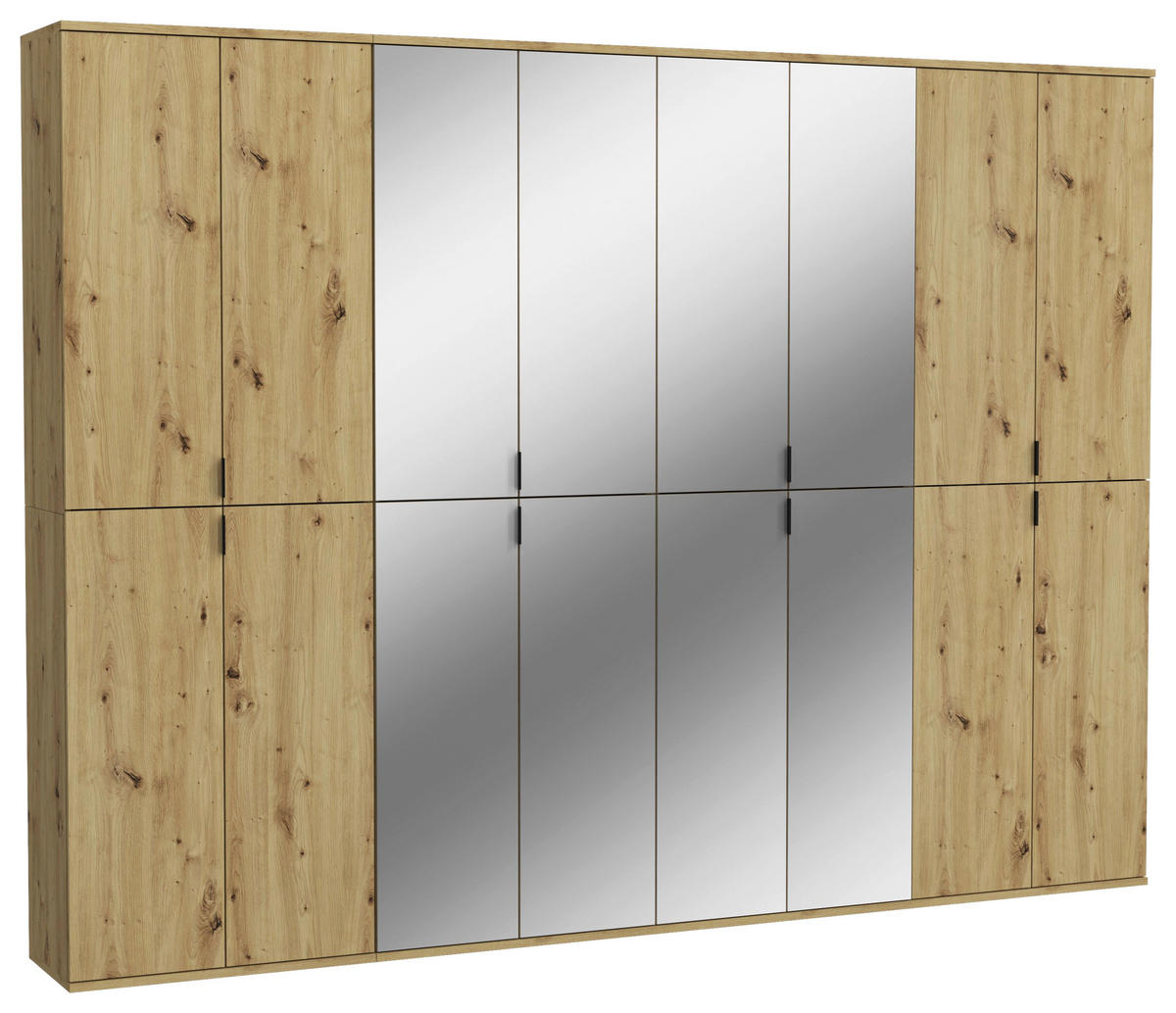 Garderobe PROJEKT Eiche Artisan Nachbildung Spiegel B/H/T: ca. 244x193x34 cm PROJEKT - Eiche (244,00/193,00/34,00cm) - xonox.home
