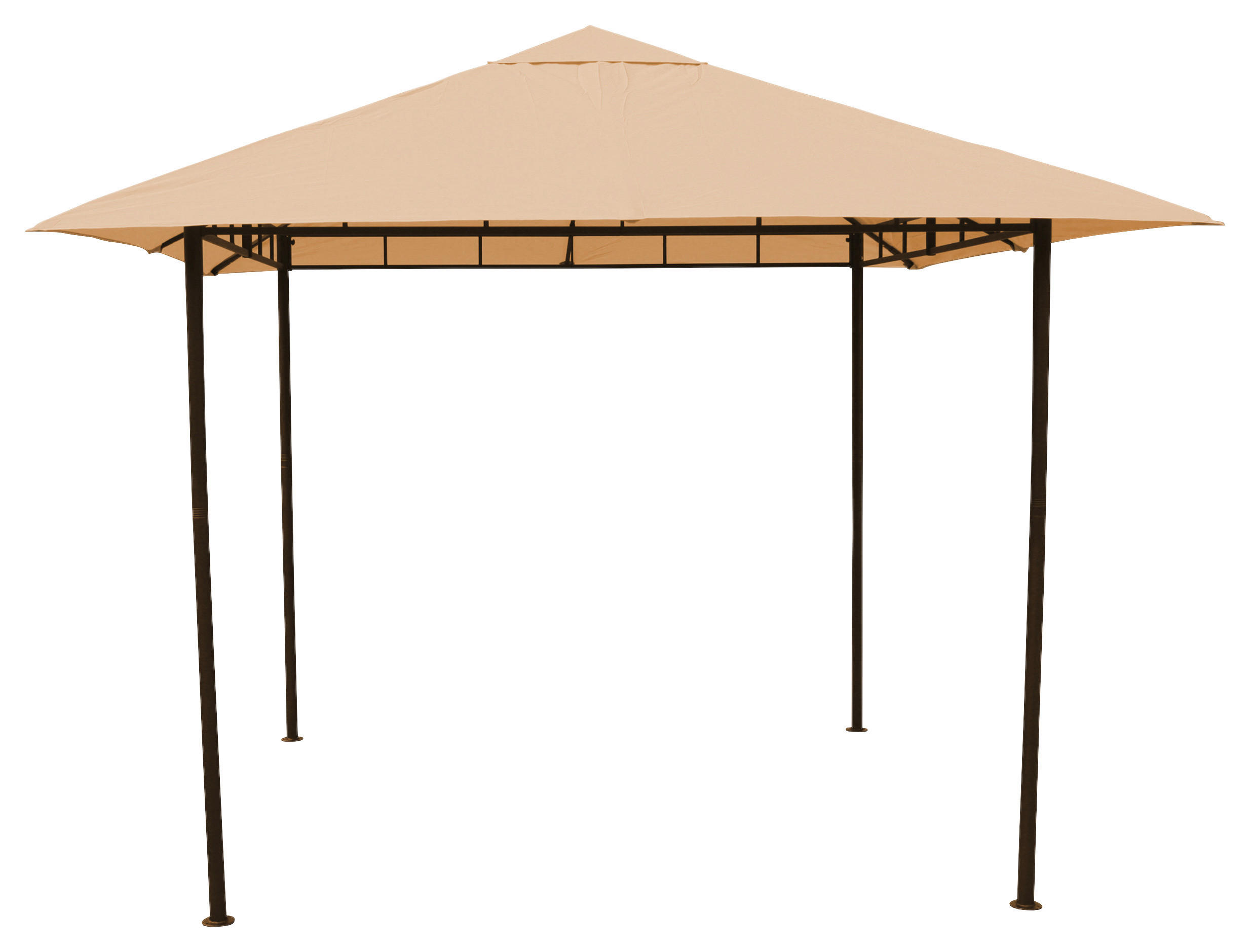 Grasekamp Pavillon Amalfi Flex beige Stahl B/H/L: ca. 300x253x300 cm Amalfi Flex - beige (300,00/300,00/253,00cm) - Grasekamp