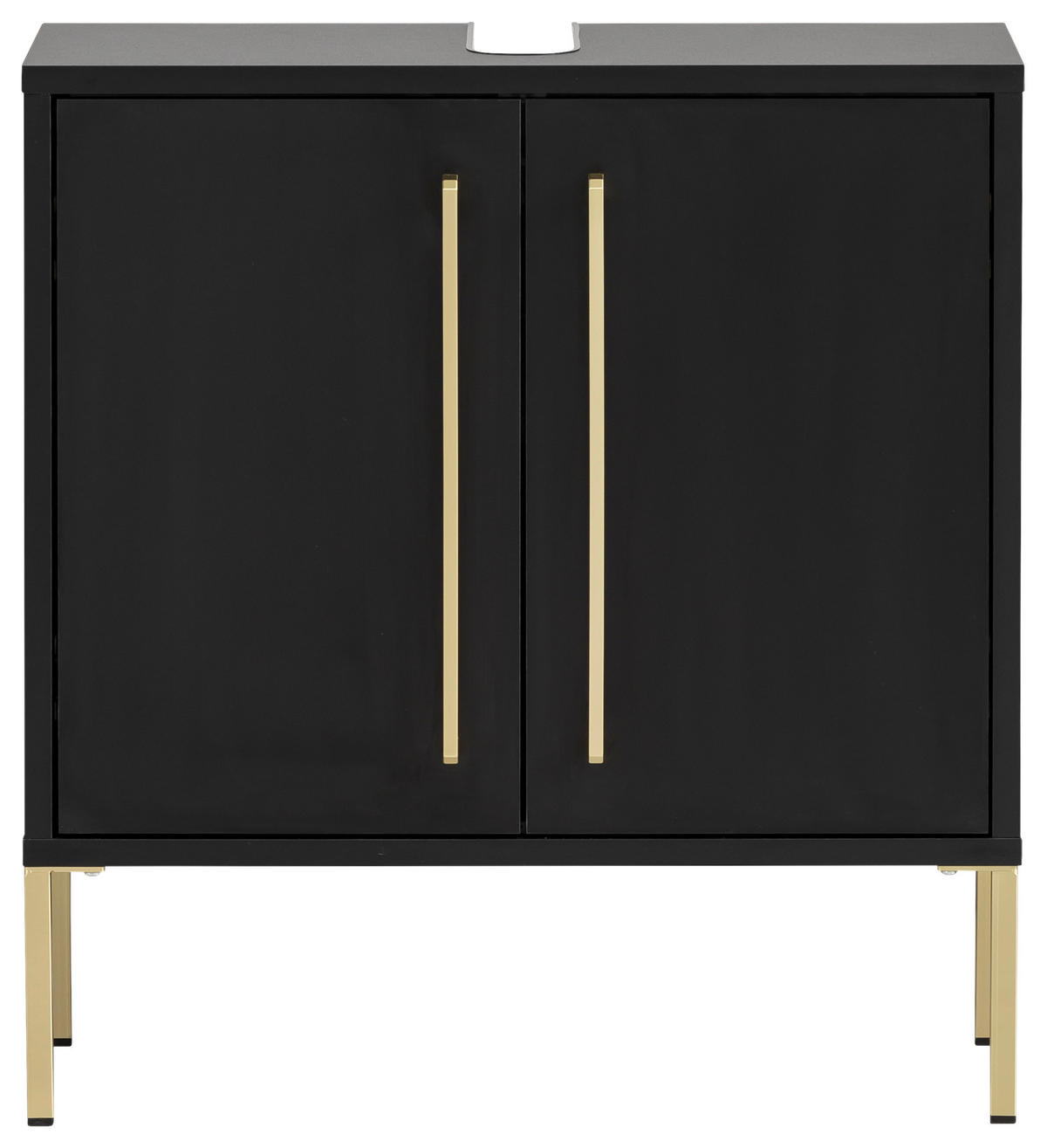 Waschbeckenunterschrank Sarah schwarz B/H/T: ca. 57,1x61,2x30,1 cm Sarah - schwarz (57,10/61,20/30,10cm) - Möbelpartner