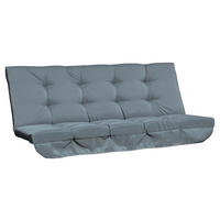 Outsunny Sitzkissen dunkelgrau Schaumstoff B/H/L: ca. 100x8x170 cm Sitzkissen - dunkelgrau (170,00/100,00/8,00cm) - Outsunny