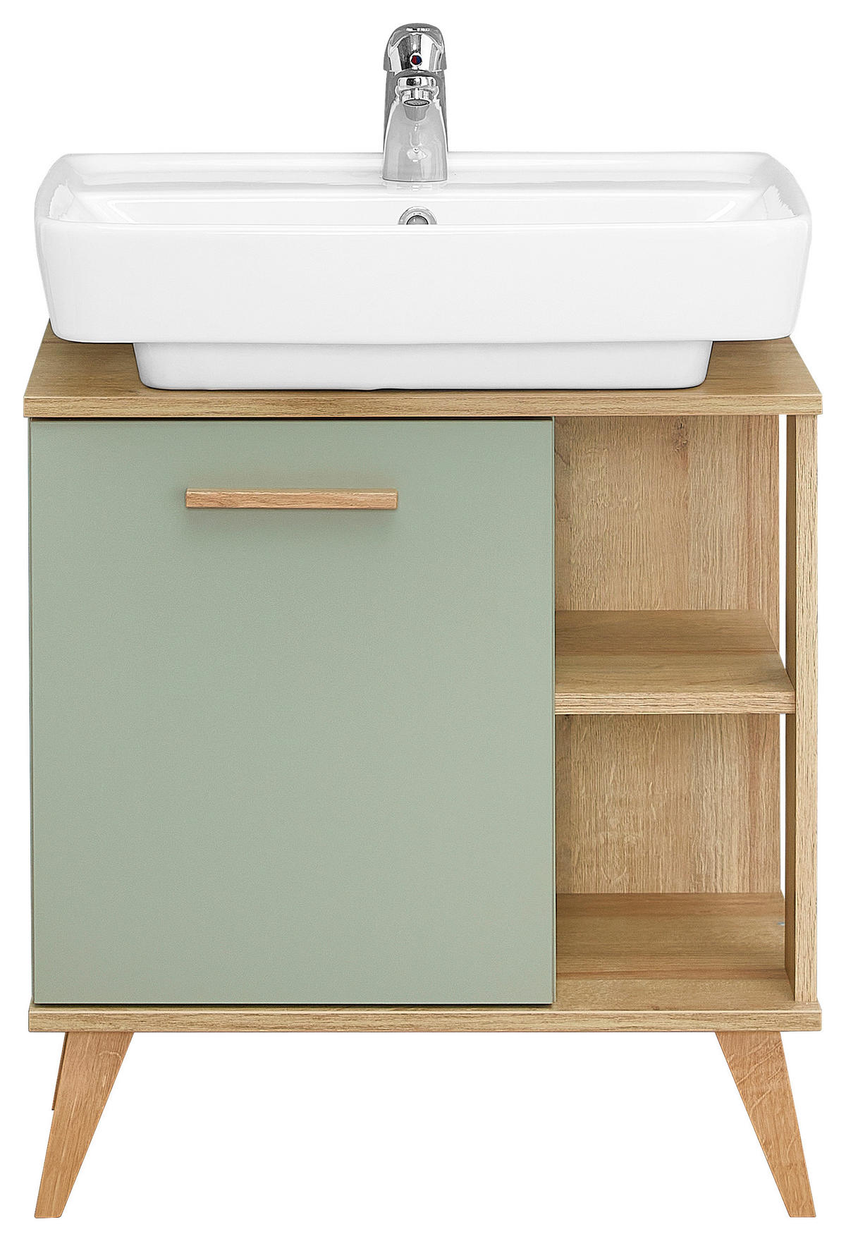 Waschbeckenunterschrank Quickset 963 salbei Nachbildung Eiche Riviera Nachbildung B/H/T: ca. 60,5x65x33 cm Quickset 963 - Eiche/salbei (60,50/65,00/33,00cm) - Pelipal