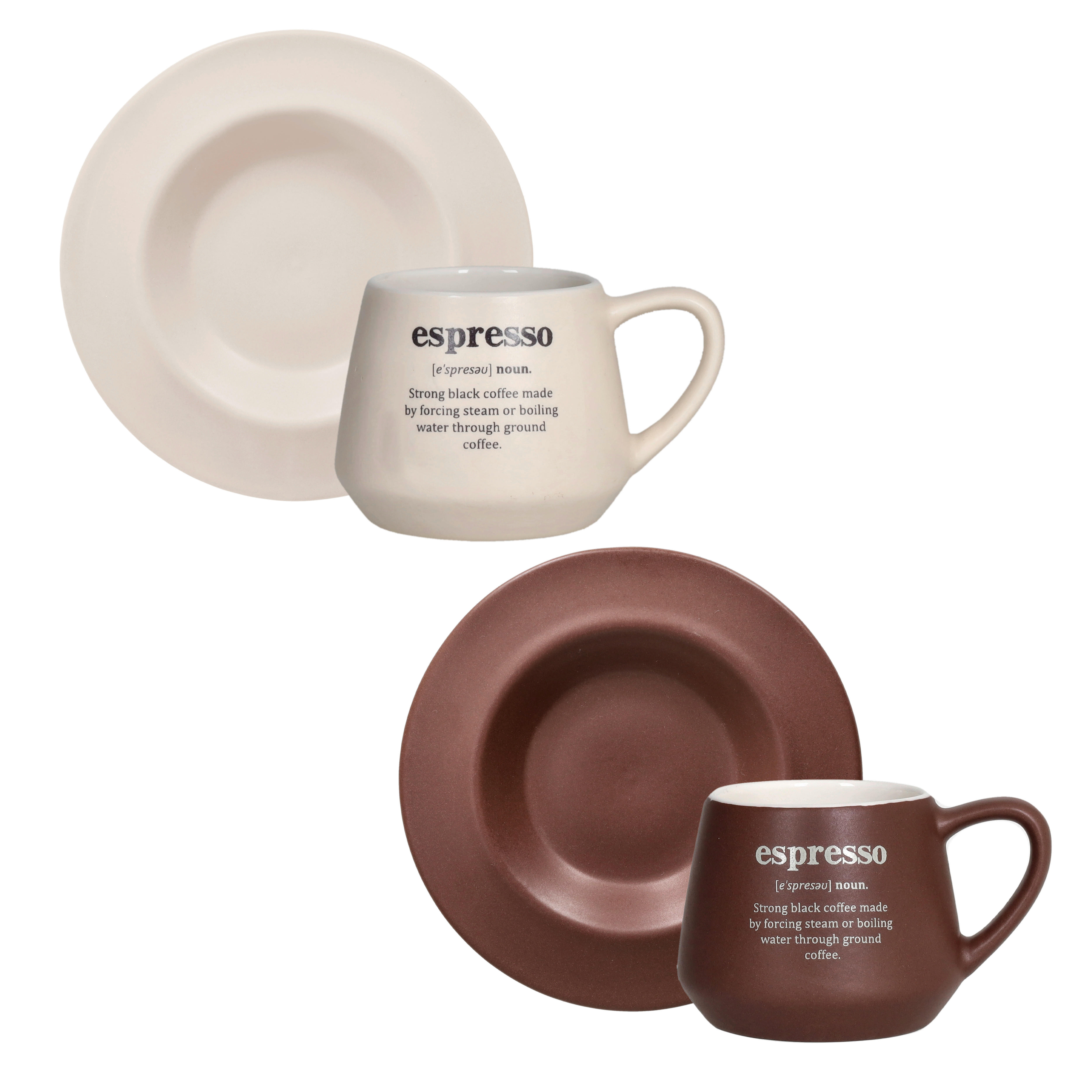 TOGNANA Espressotassenset creme Keramik 4 tlg. Espressotassenset_4tlg. - terracotta/creme - TOGNANA