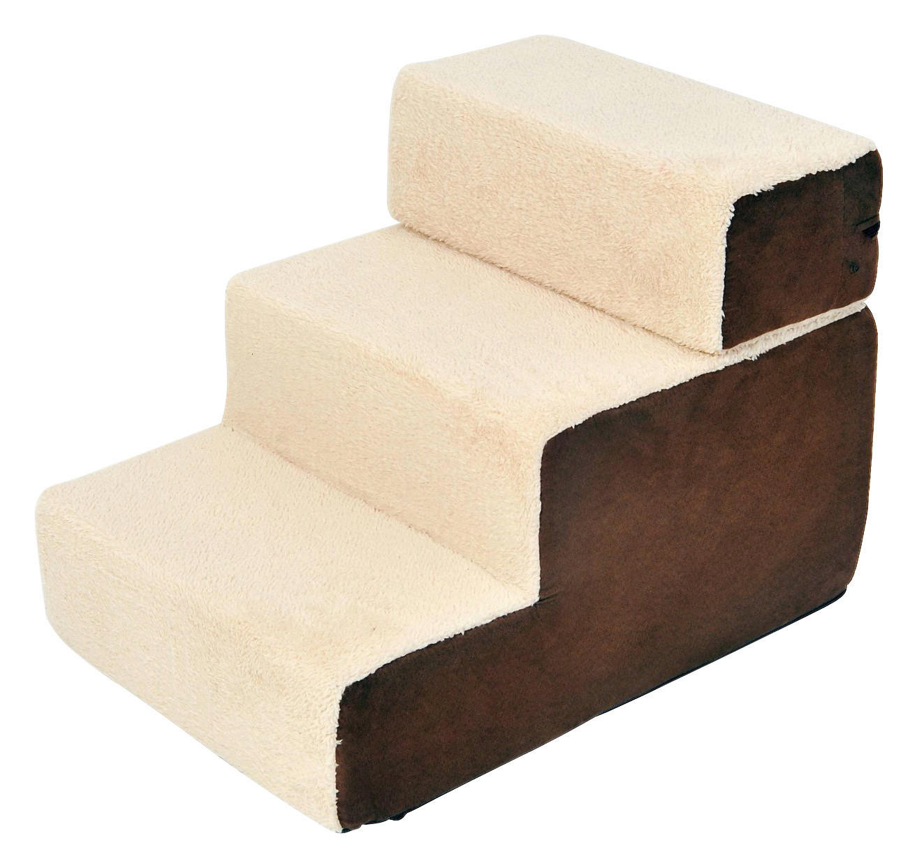 PawHut Hundetreppe beige Schaumstoff B/H/L: ca. 40x39x54 cm Hundetreppe_mit_Plüsch - beige (54,00/40,00/39,00cm) - PawHut
