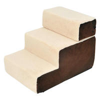 PawHut Hundetreppe beige Schaumstoff B/H/L: ca. 40x39x54 cm Hundetreppe_mit_Plüsch - beige (54,00/40,00/39,00cm) - PawHut