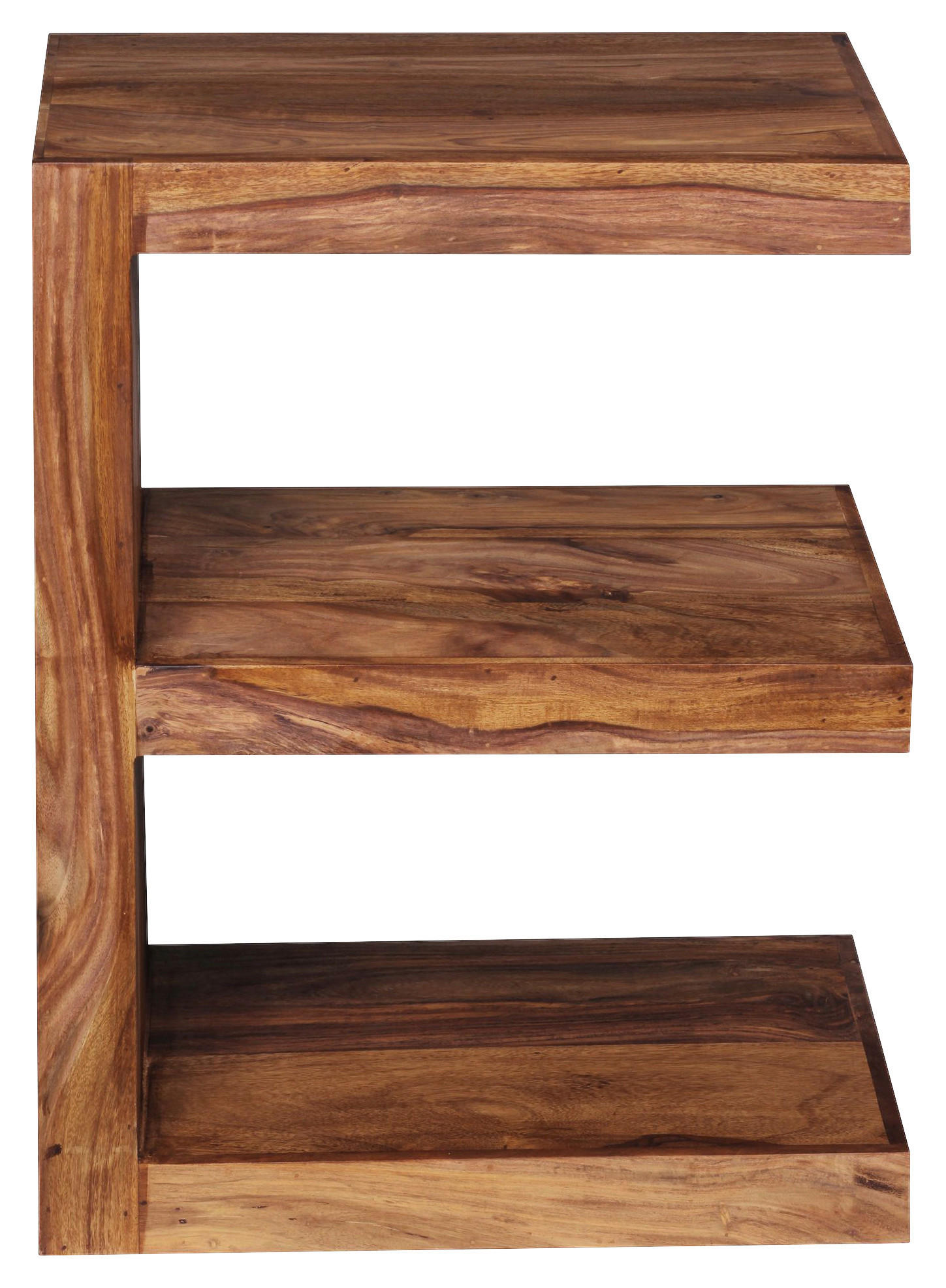 Beistelltisch natur Echtholz B/H/T: ca. 45x60x30 cm Beistelltisch Cube E - natur (45,00/60,00/30,00cm) - Wohnling
