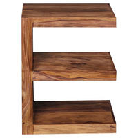 Beistelltisch natur Echtholz B/H/T: ca. 45x60x30 cm Beistelltisch Cube E - natur (45,00/60,00/30,00cm) - Wohnling