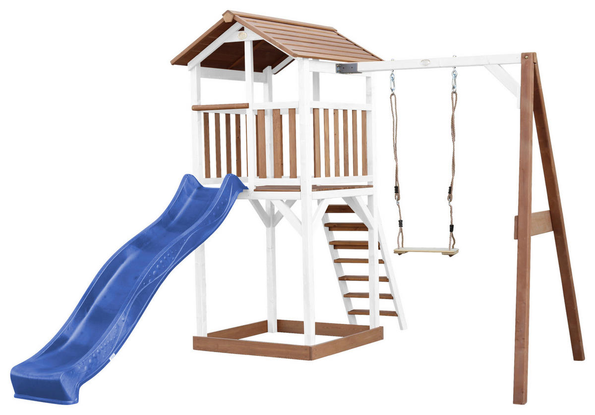 AXI Spielturm Beach Tower braun B/H/L: ca. 284x242x349 cm Beach Tower - braun/blau (349,00/284,00/242,00cm) - AXI