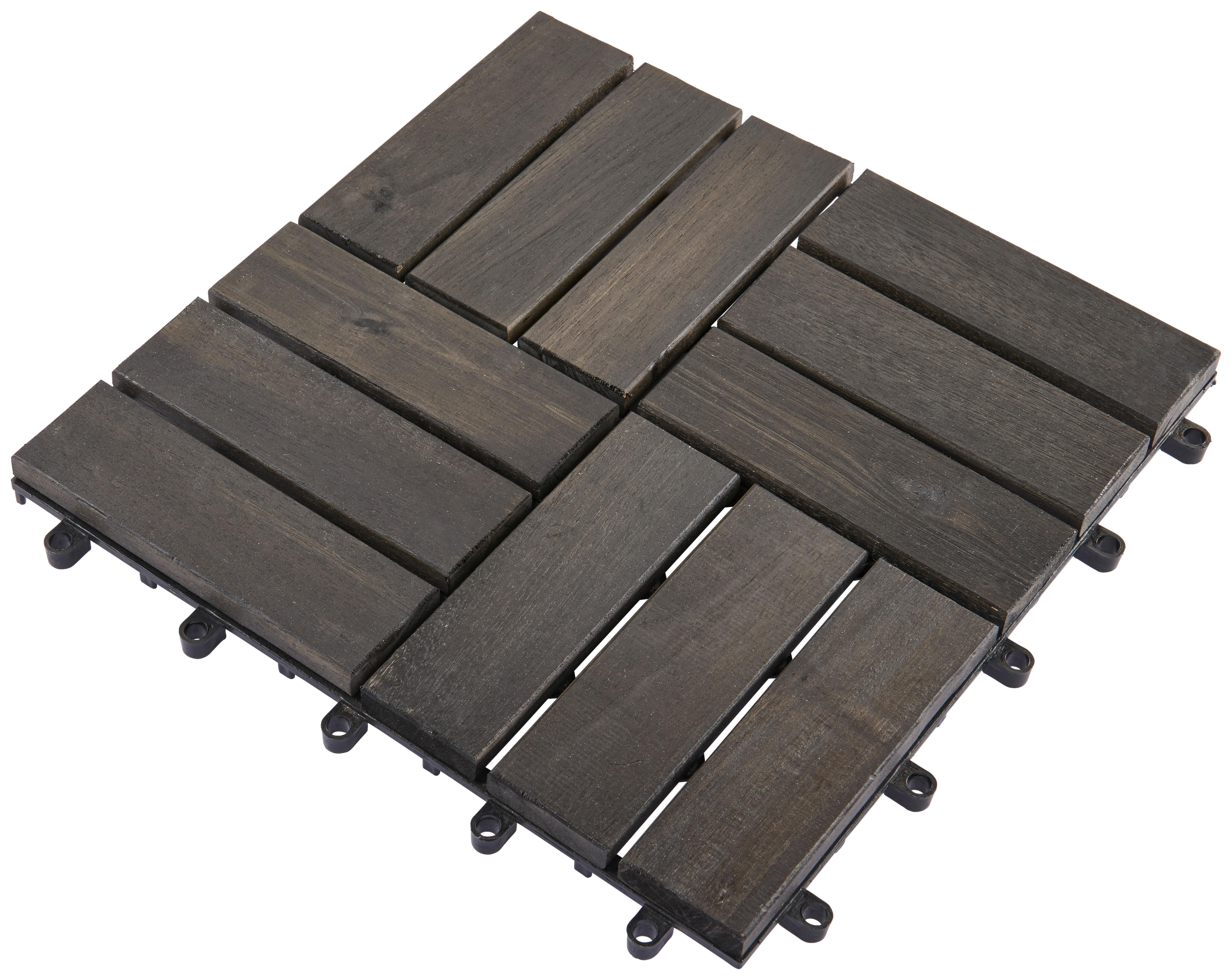 Terrassenfliese Akazie, 9 Stück im Paket anthrazit B/L: ca. 30x30 cm Akazie, 9 Stück im Paket - anthrazit (30,00/30,00/2,40cm)
