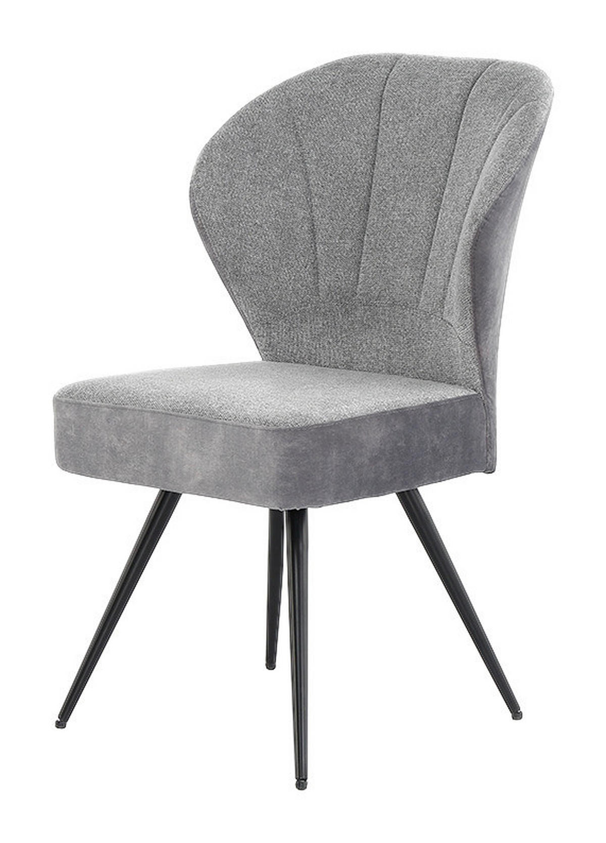 Stuhl  hellgrau B/H/T: ca. 57x92x65 cm Oder_Stuhl - hellgrau/schwarz (57,00/92,00/65,00cm)