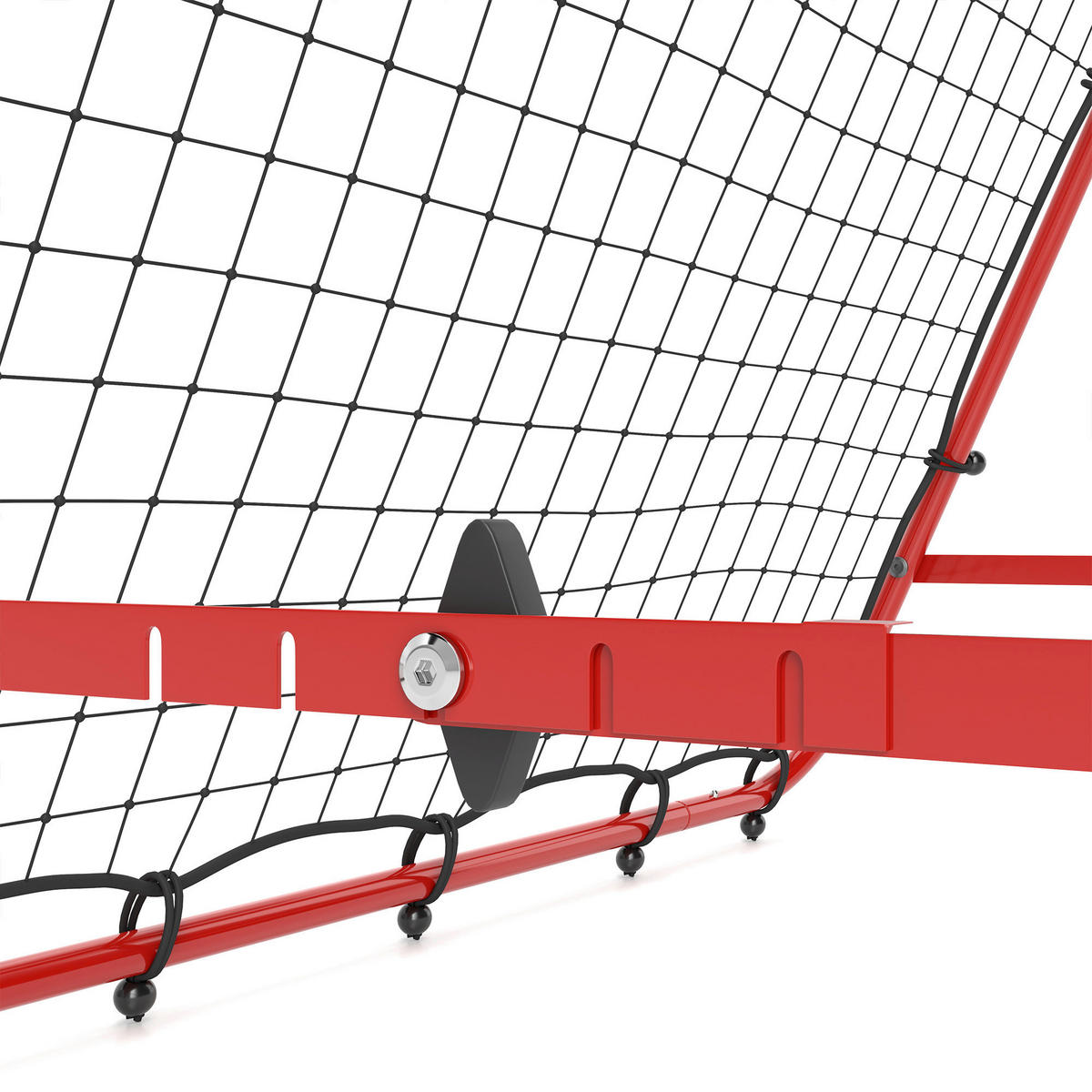 HOMCOM Fußball Rebounder rot Stahl B/H/L: ca. 95x90x100 cm Fußball Rebounder - rot (100,00/95,00/90,00cm) - HOMCOM