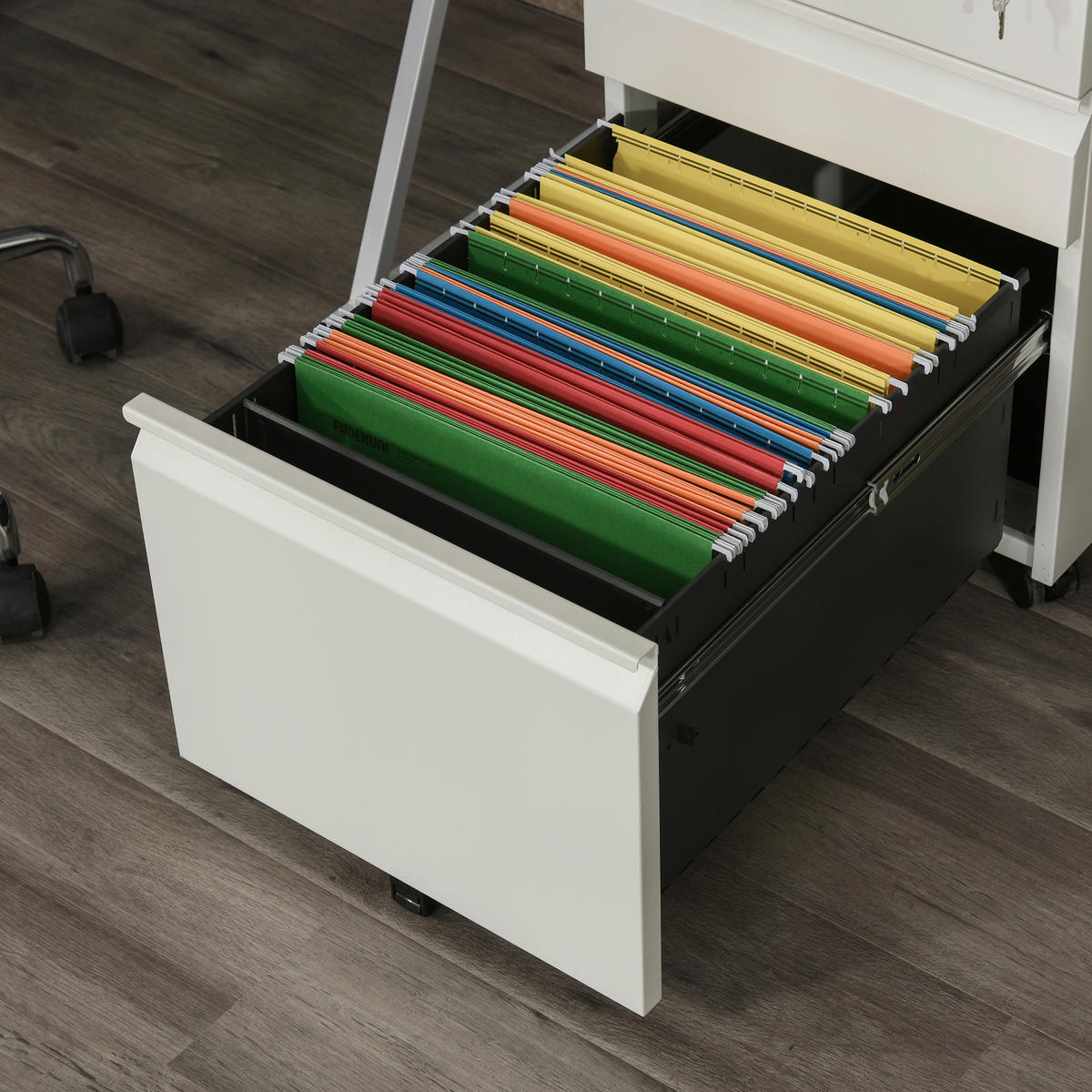 Rollcontainer 924-024WT weiß B/H/T: ca. 39x60x48 cm 924-024WT - weiß (39,00/60,00/48,00cm) - Vinsetto
