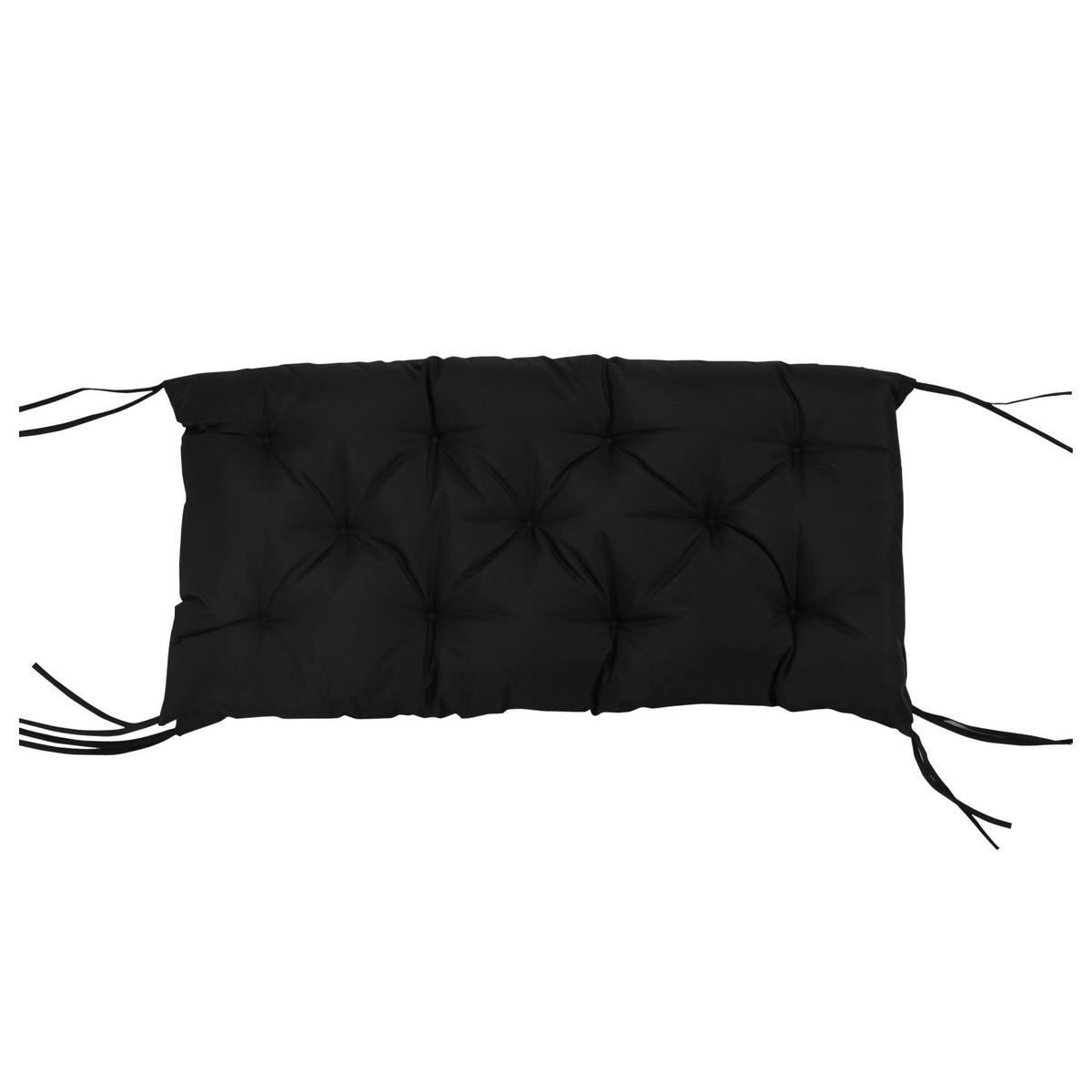 Outsunny Bankauflage schwarz Schaumstoff B/H/L: ca. 98x8x100 cm Bankauflage - schwarz (100,00/98,00/8,00cm) - Outsunny