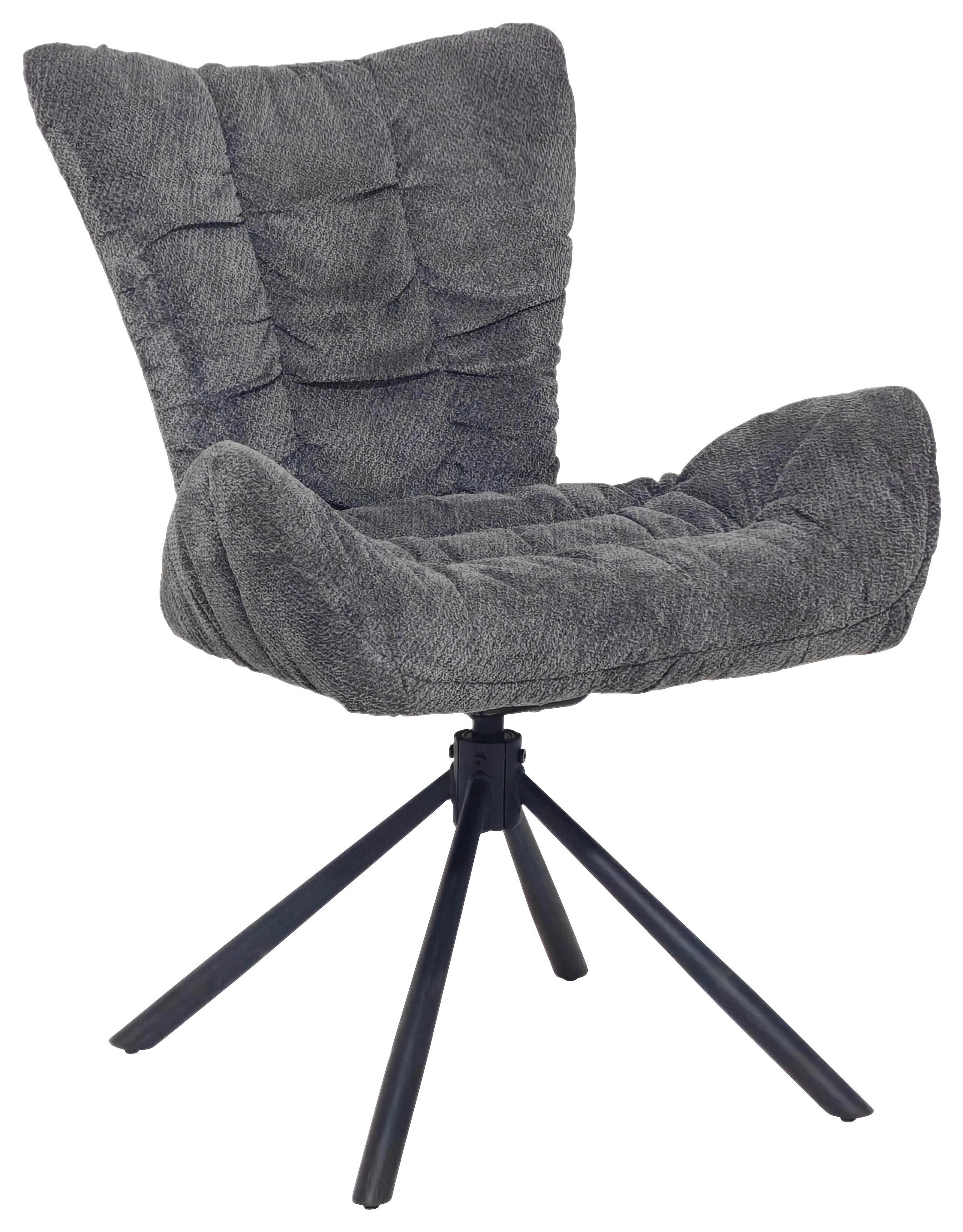 Drehstuhl Brest grau Webstoff B/T: ca. 67x65 cm Brest - schwarz/grau (67,00/65,00cm)