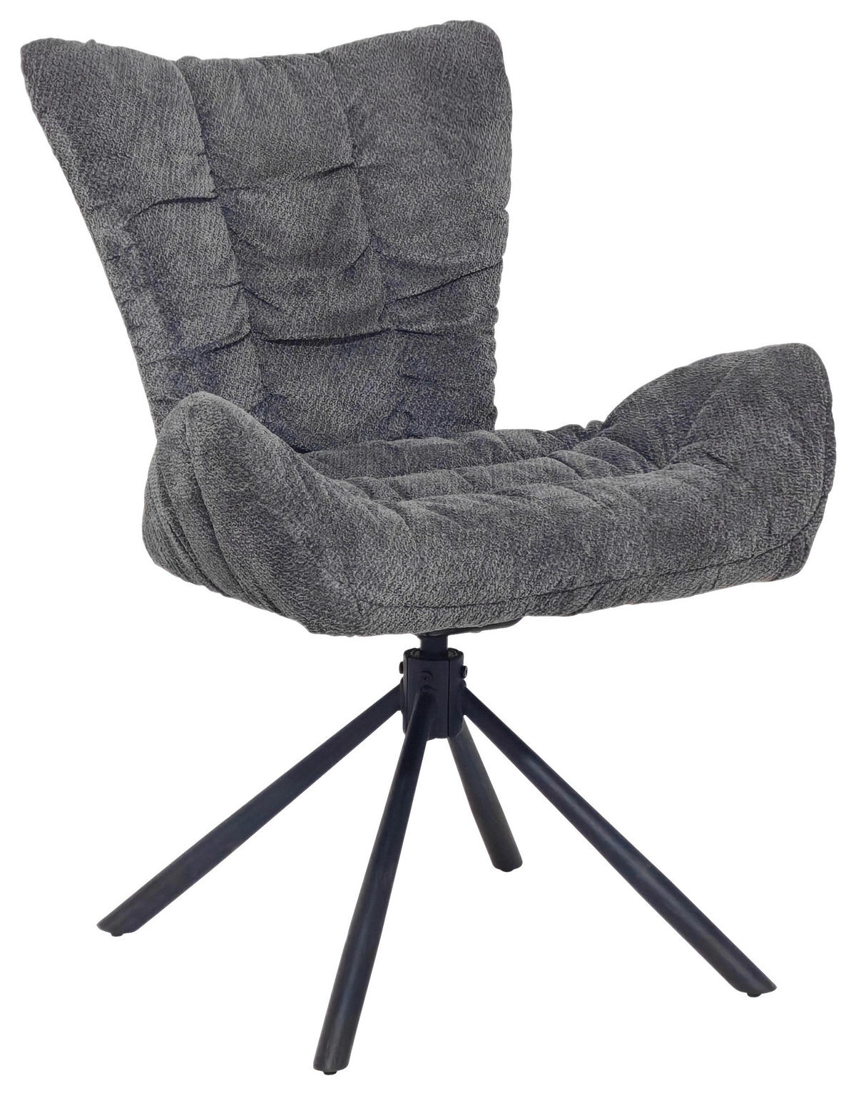 Drehstuhl Brest grau Webstoff B/T: ca. 67x65 cm Brest - schwarz/grau (67,00/65,00cm)