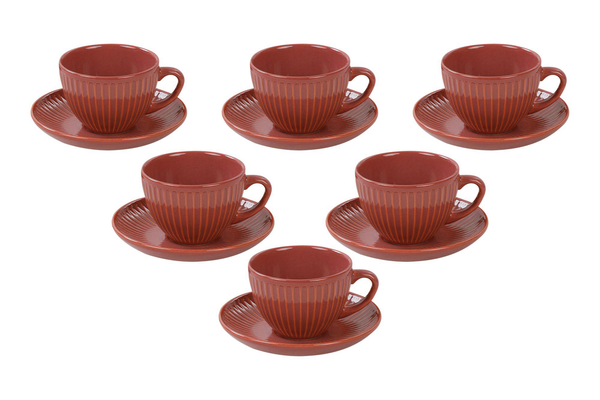 HermiaConcept Teetasse 12-tlg. orange Keramik 12-tlg. - orange - HermiaConcept