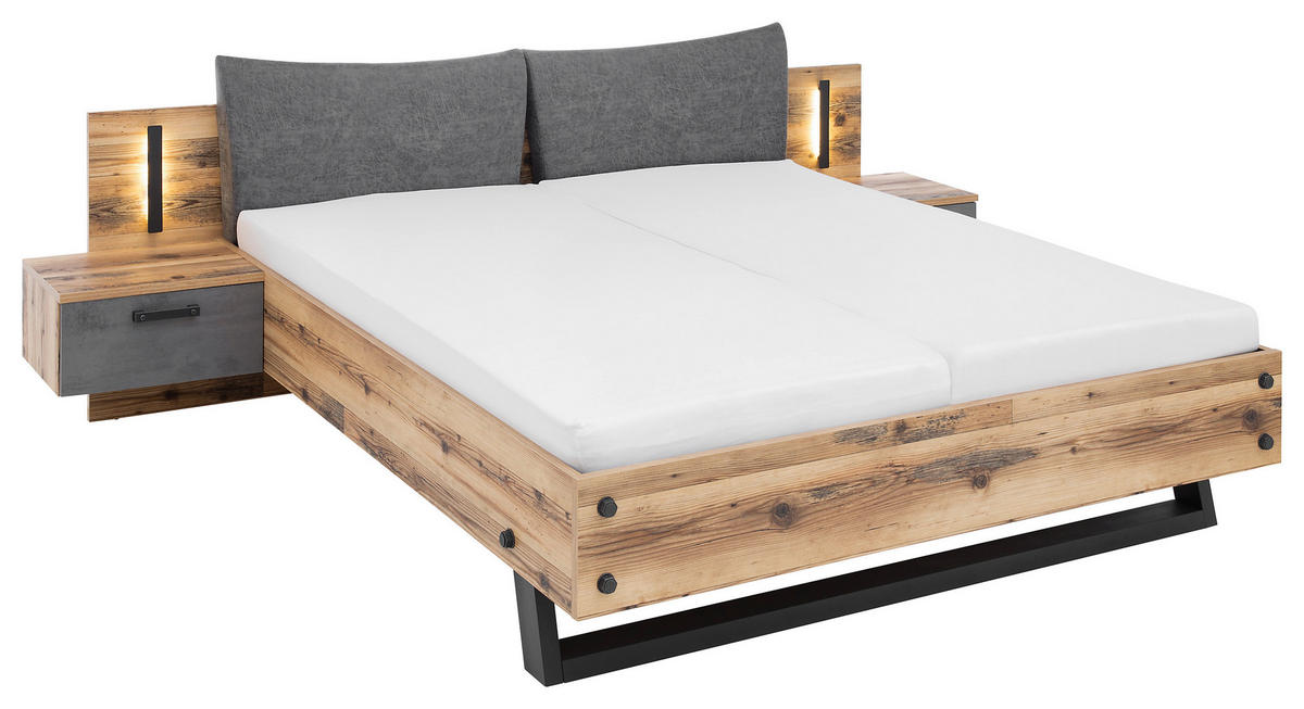Bettanlage Dover Alpin Lodge Nachbildung Betonoxid Optik B/H/T: ca. 289,4x96,3x215,5 cm Dover - Alpin Lodge (289,40/96,30/215,50cm)