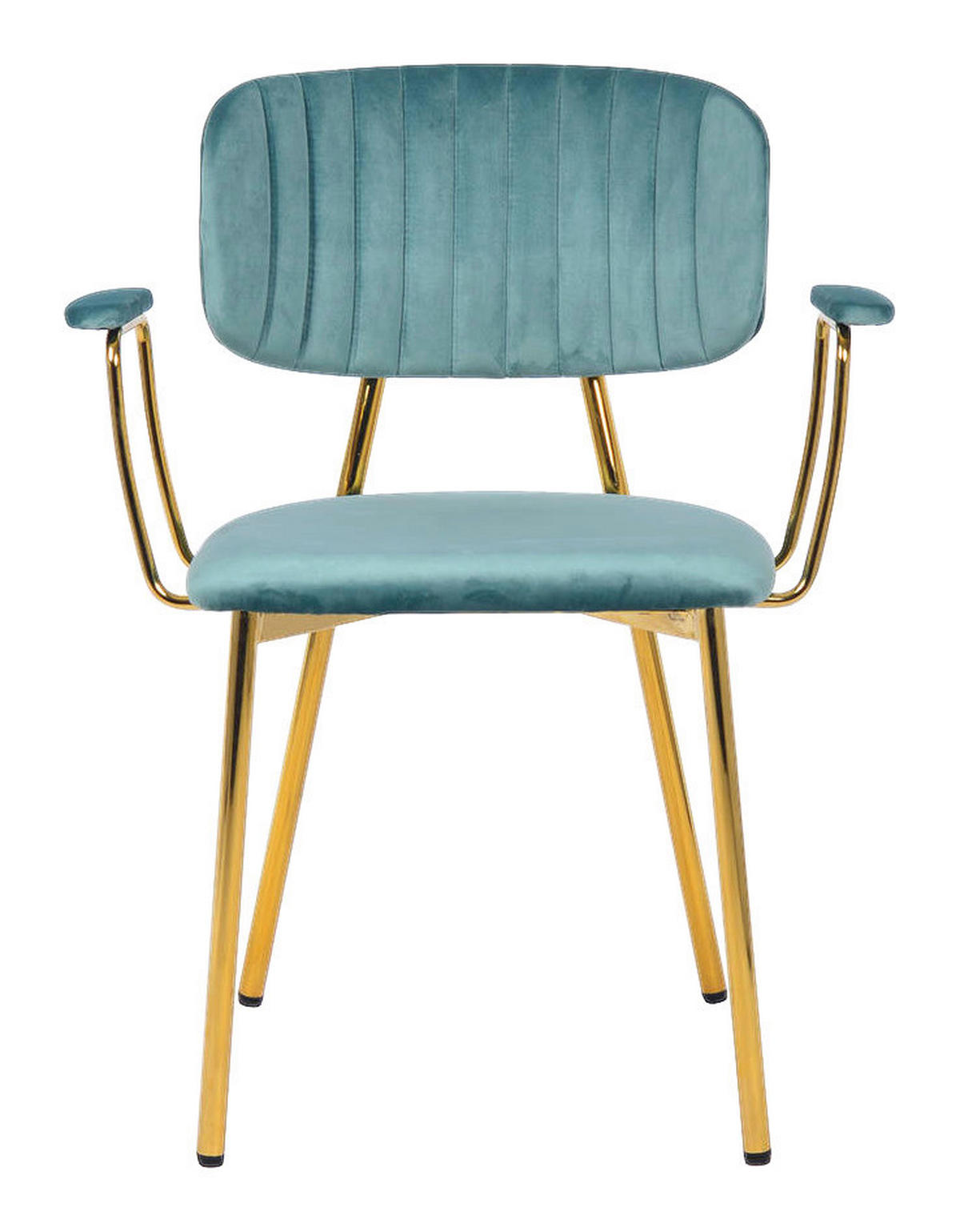 Stuhl Kian 200 2er-Set mint Microfaser B/H/T: ca. 63x80x51 cm Kian 200 2er-Set - gold/mint (63,00/80,00/51,00cm) - 360 Living