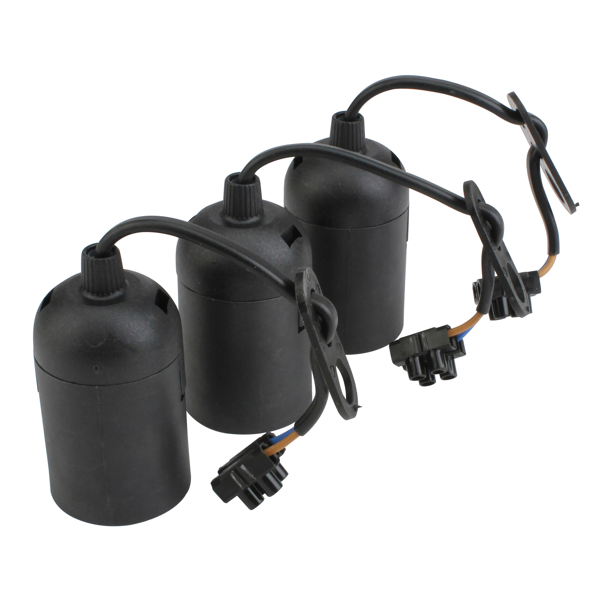 UniTec Renovierungsfassung schwarz B/H/T: ca. 12x18,5x5 cm ca. 250 V Renovierungsfassung E27 3er-Set - schwarz (12,00/18,50/5,00cm) - UniTec
