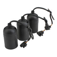 UniTec Renovierungsfassung schwarz B/H/T: ca. 12x18,5x5 cm ca. 250 V Renovierungsfassung E27 3er-Set - schwarz (12,00/18,50/5,00cm) - UniTec