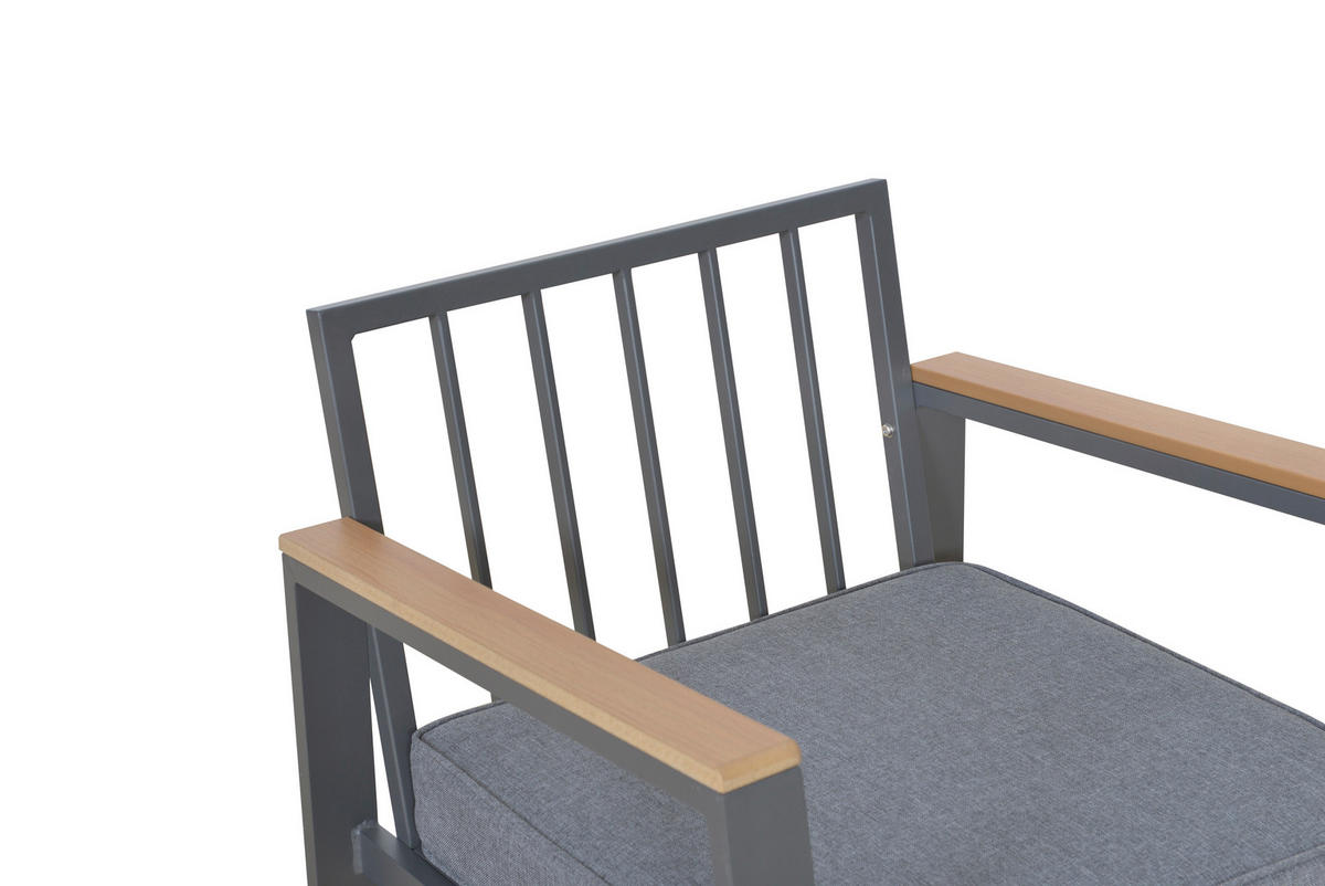 Loungeset grau Alu Loungeset_Rhodos_5tlg. - grau