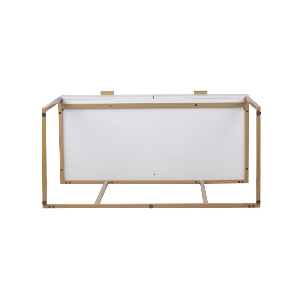 Schreibtisch Poco Line weiß gold Optik B/H/T: ca. 112x76x52 cm Poco Line - gold/weiß (112,00/76,00/52,00cm)