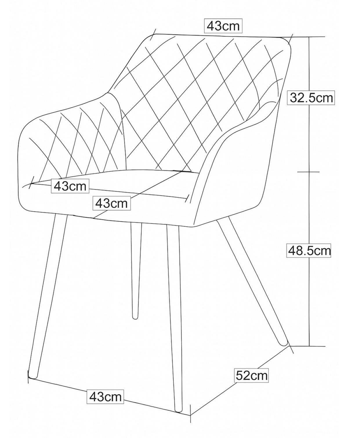 Stuhl LEA, 2er Set creme schwarz Webstoff B/H/T: ca. 56x83x60 cm LEA, 2er Set - creme/schwarz (56,00/83,00/60,00cm) - xonox.home