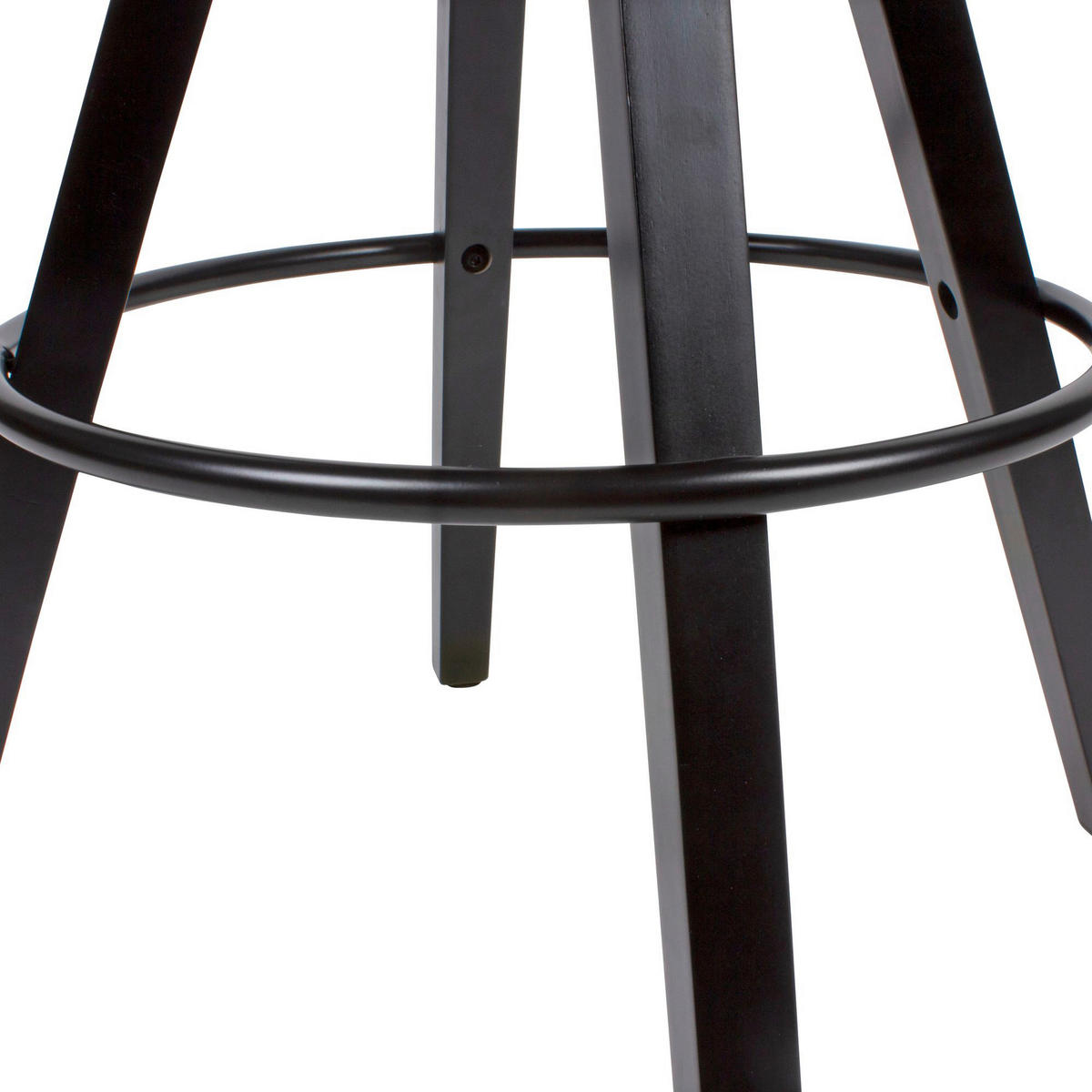 Barhocker 2er-Set schwarz Kunstleder Echtholz B/H/T: ca. 44x113x39 cm 2er-Set - schwarz (44,00/113,00/39,00cm) - Wohnling