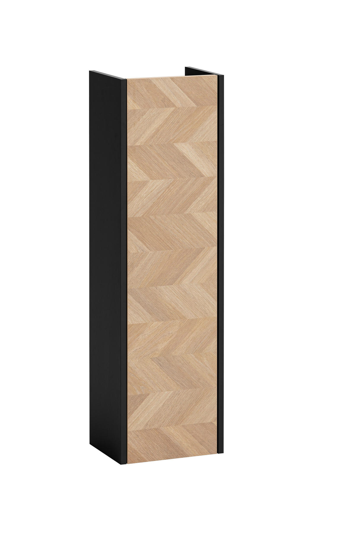 Highboard Lorna mattschwarz Eiche Nachbildung B/H/T: ca. 30,2x106,1x23,4 cm Lorna - Eiche/mattschwarz (30,20/106,10/23,40cm) - Schildmeyer