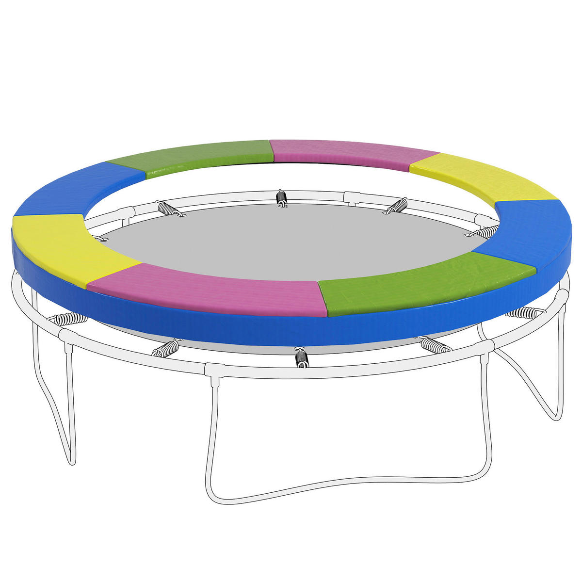 SPORTNOW Trampolin-Zubehör bunt B/H/L: ca. 244x244x30 cm Trampolinzubehör - bunt (30,00/244,00/244,00cm) - SPORTNOW