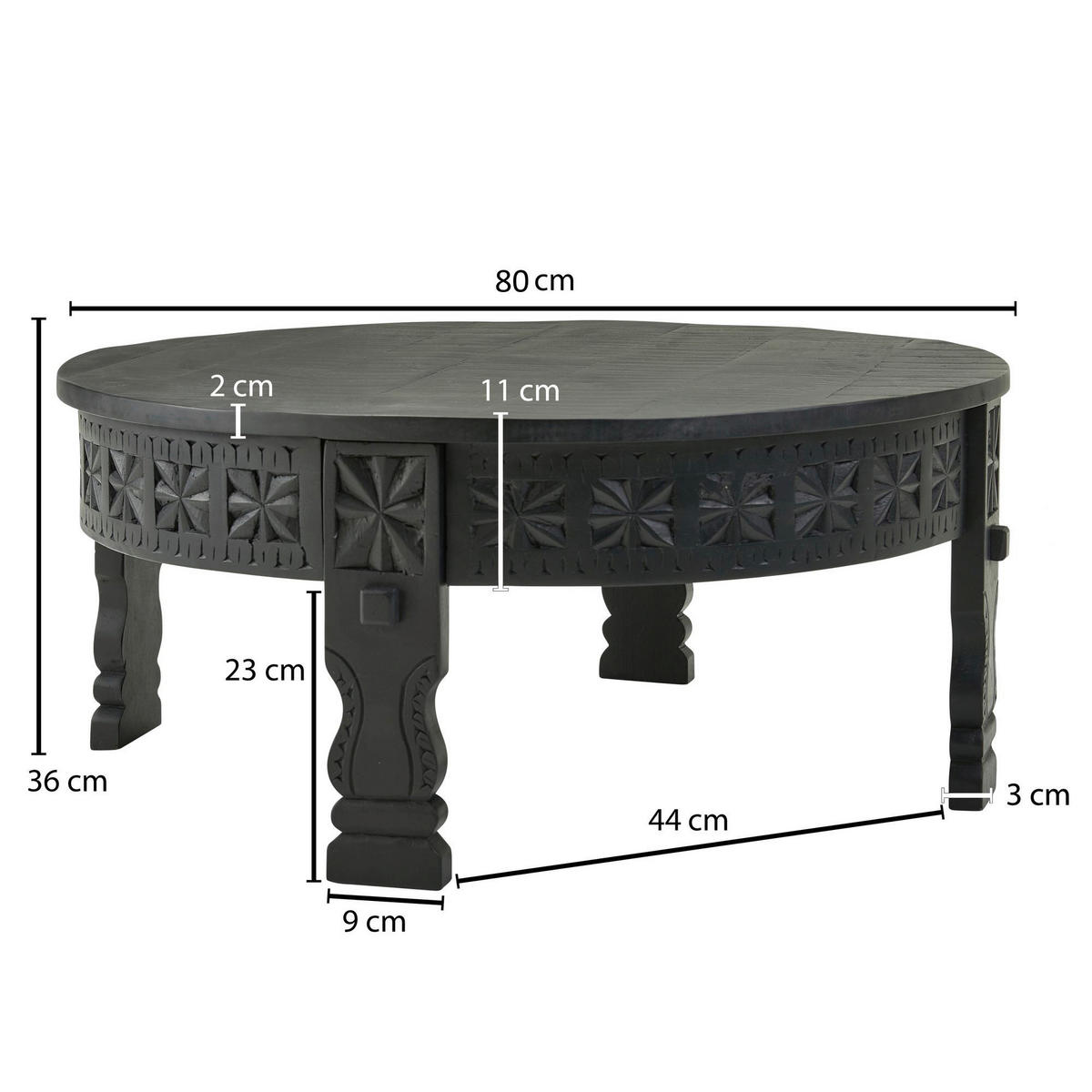 Couchtisch braun B/H/T: ca. 0x36x0 cm Couchtisch - braun (0,00/36,00/0,00cm) - Wohnling
