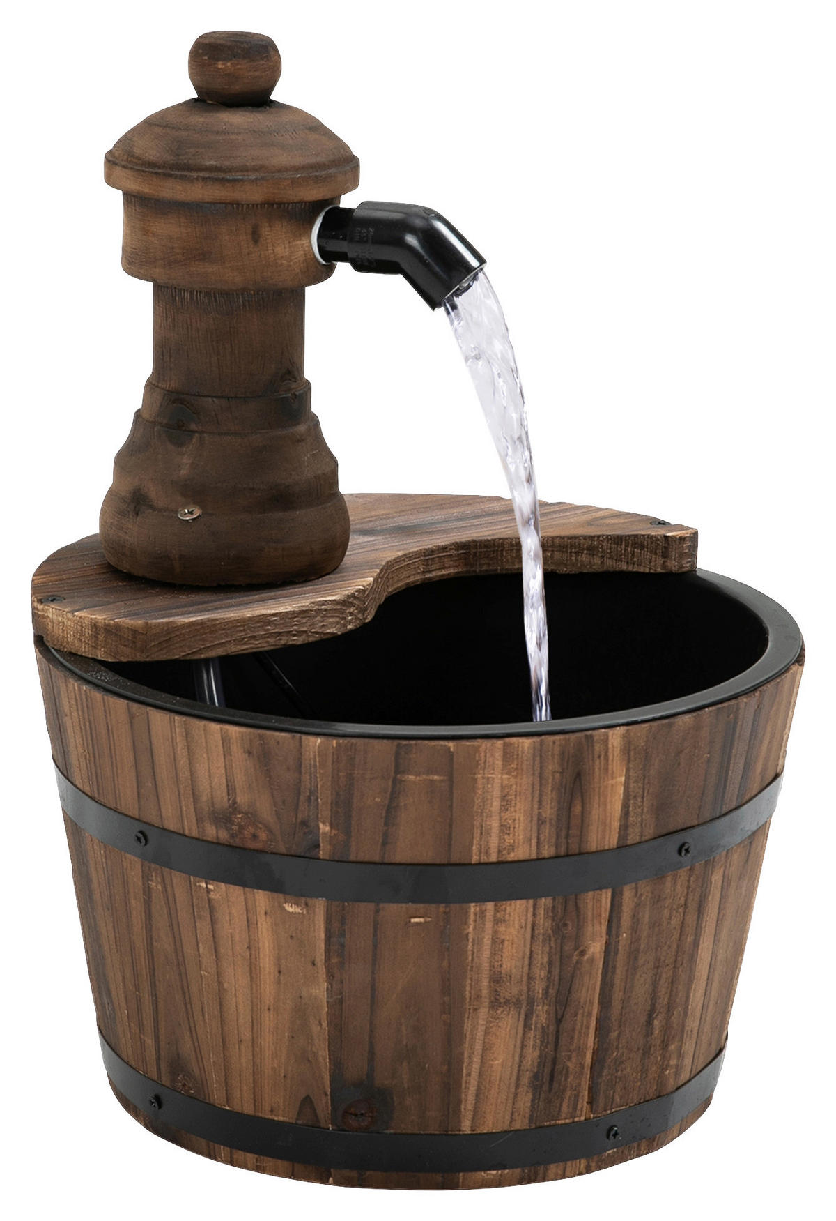 Outsunny Gartenbrunnen natur B/H/L/D: ca. 27x37x27x27 cm Gartenbrunnen - natur (27,00/27,00/37,00cm) - Outsunny