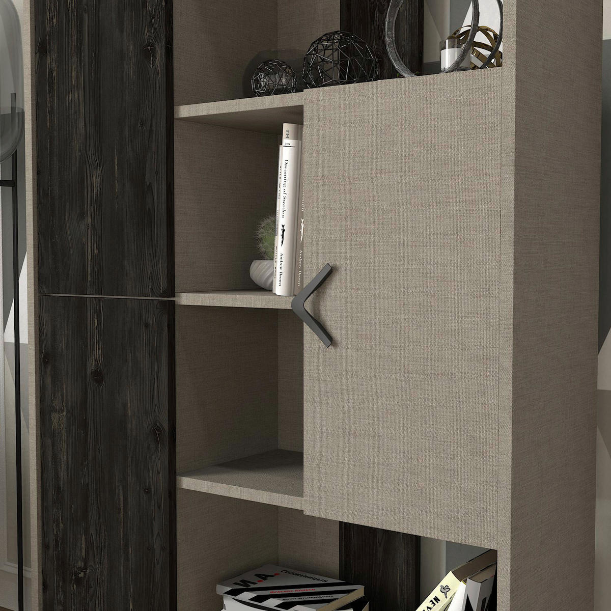 Regal Trenta Rebab grau B/H/T: ca. 90x144x31 cm Trenta - Rebab/grau (90,00/144,00/31,00cm) - moebel17