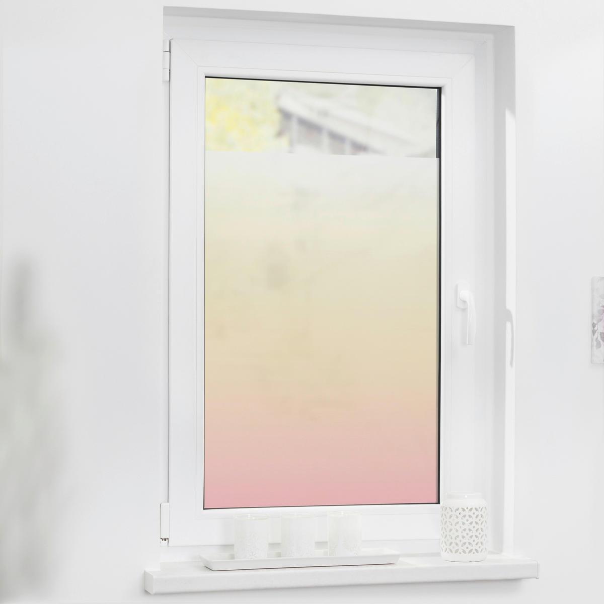 LICHTBLICK Fensterfolie Ombre  Ombre rosa B/L: ca. 50x50 cm Ombre - rosa (50,00/50,00cm) - LICHTBLICK