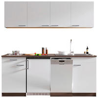 Respekta Küchenblock Economy weiß matt B/H/T: ca. 195x200x60 cm Economy - Eiche/weiß (195,00/200,00/60,00cm) - Respekta