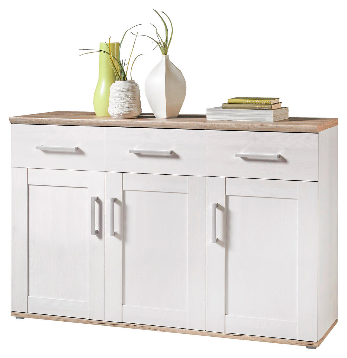 Sideboard Romance Sibiu Lärche Nachbildung San-Remo Nachbildung B/H/T: ca. 140x88x45 cm Romance - (140,00/88,00/45,00cm)