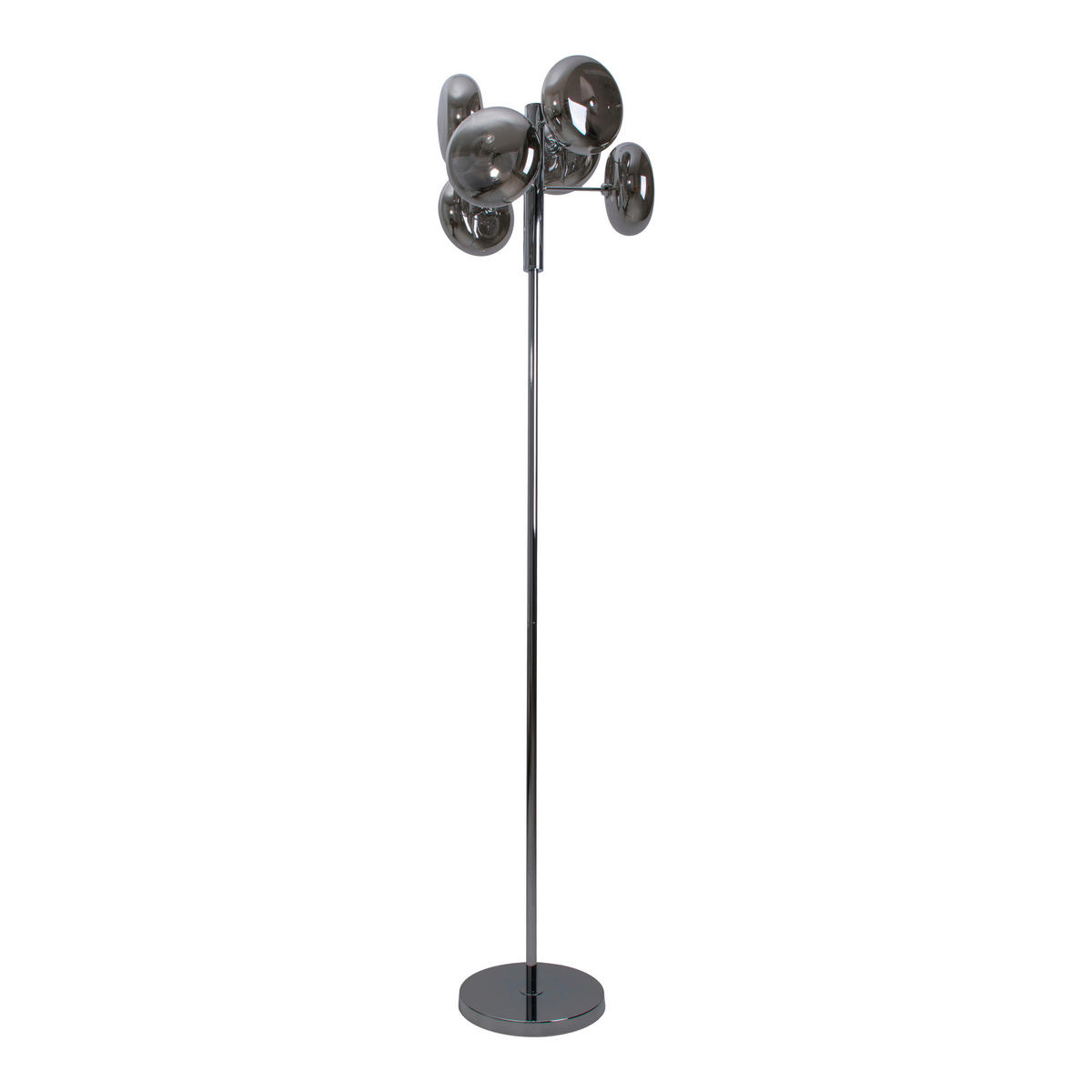 Näve Leuchten Stehleuchte 2070597 Chrom Metall Glas B/H/T: ca. 44x165x44 cm 6 Brennstellen Orion - Chrom (44,00/165,00/44,00cm) - Näve Leuchten