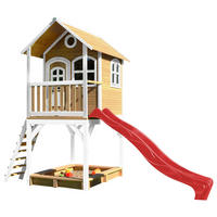 AXI Spielhaus Sarah braun B/H/L: ca. 370x291x191 cm Sarah - braun/weiß (191,00/370,00/291,00cm) - AXI