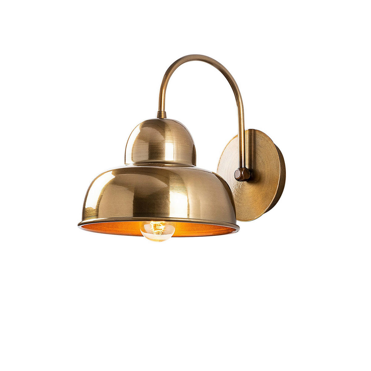 Opviq Wandleuchte Berceste gold Metall B/H/T/L: ca. 27x24x27x20 cm E27 1 Brennstellen Berceste - gold (20,00/27,00/24,00cm) - Opviq